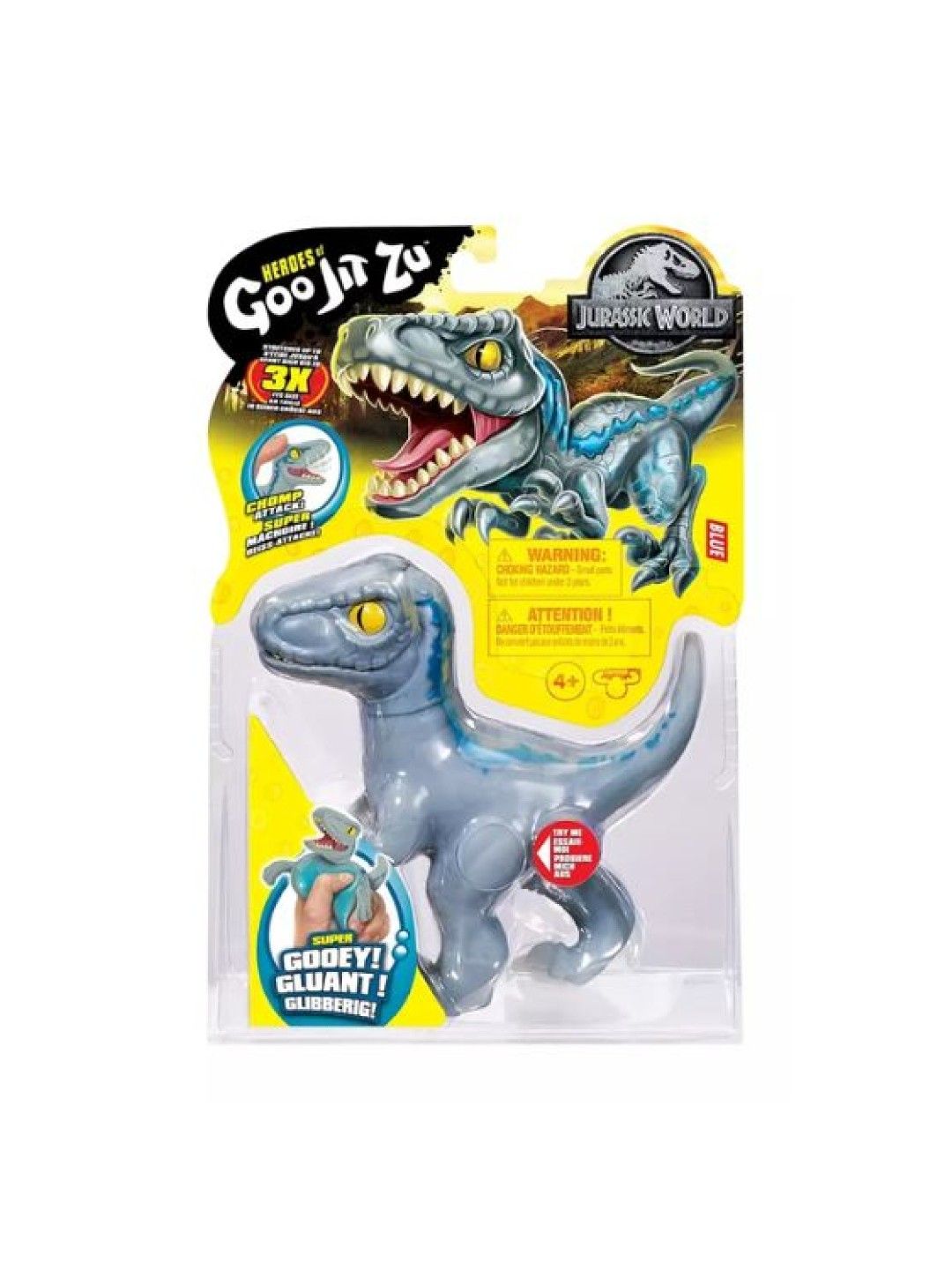 Heroes of Goo Jit Zu Jurassic World Series 2 Wave 1 Hero Pack - BLUE (No Color- Image 4)
