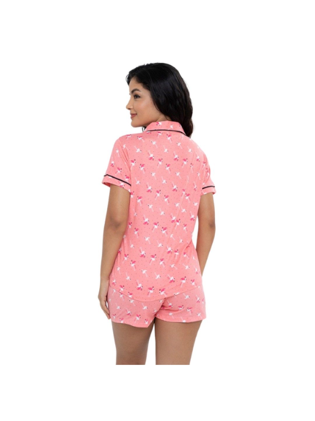 SleepyHead Leanna Pajama Shorts Set (Orange- Image 2)