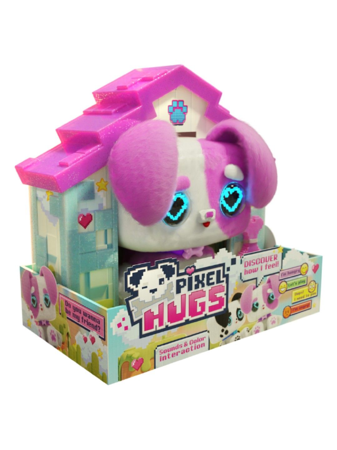 PIXEL HUGS Electronic Plush Puppy Pinxel Stuff Toys (Pink) (No Color- Image 4)
