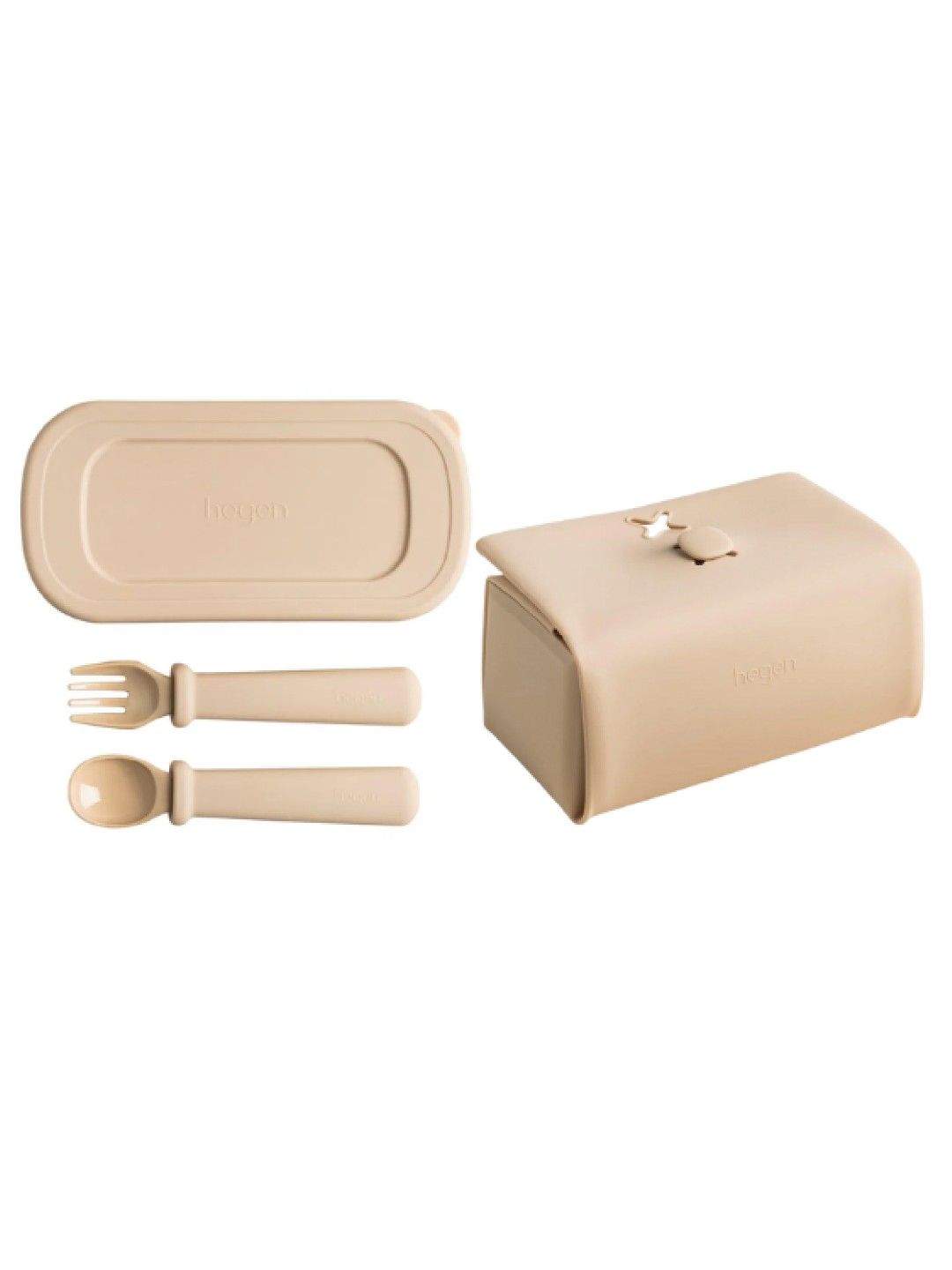 Hegen Mealtime Starter Kit with Foldable Placemat - Taupe (No Color- Image 4)