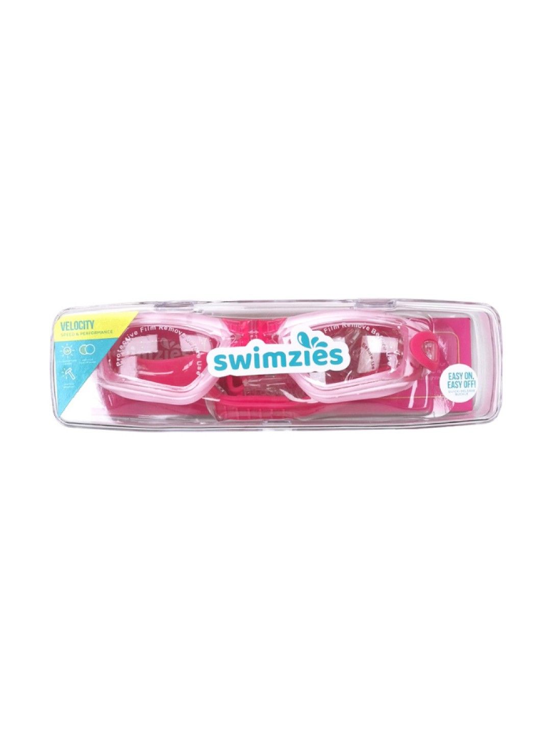 SWIMZIES Kids Swimming Goggles - Velocity Pink Clear (No Color- Image 4)