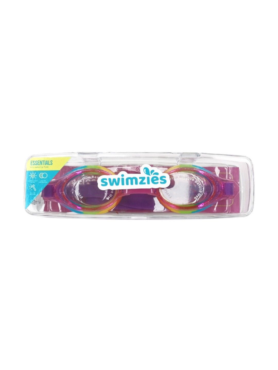 SWIMZIES Kids Swimming Goggles - Essentials Rainbow Clear (No Color- Image 4)