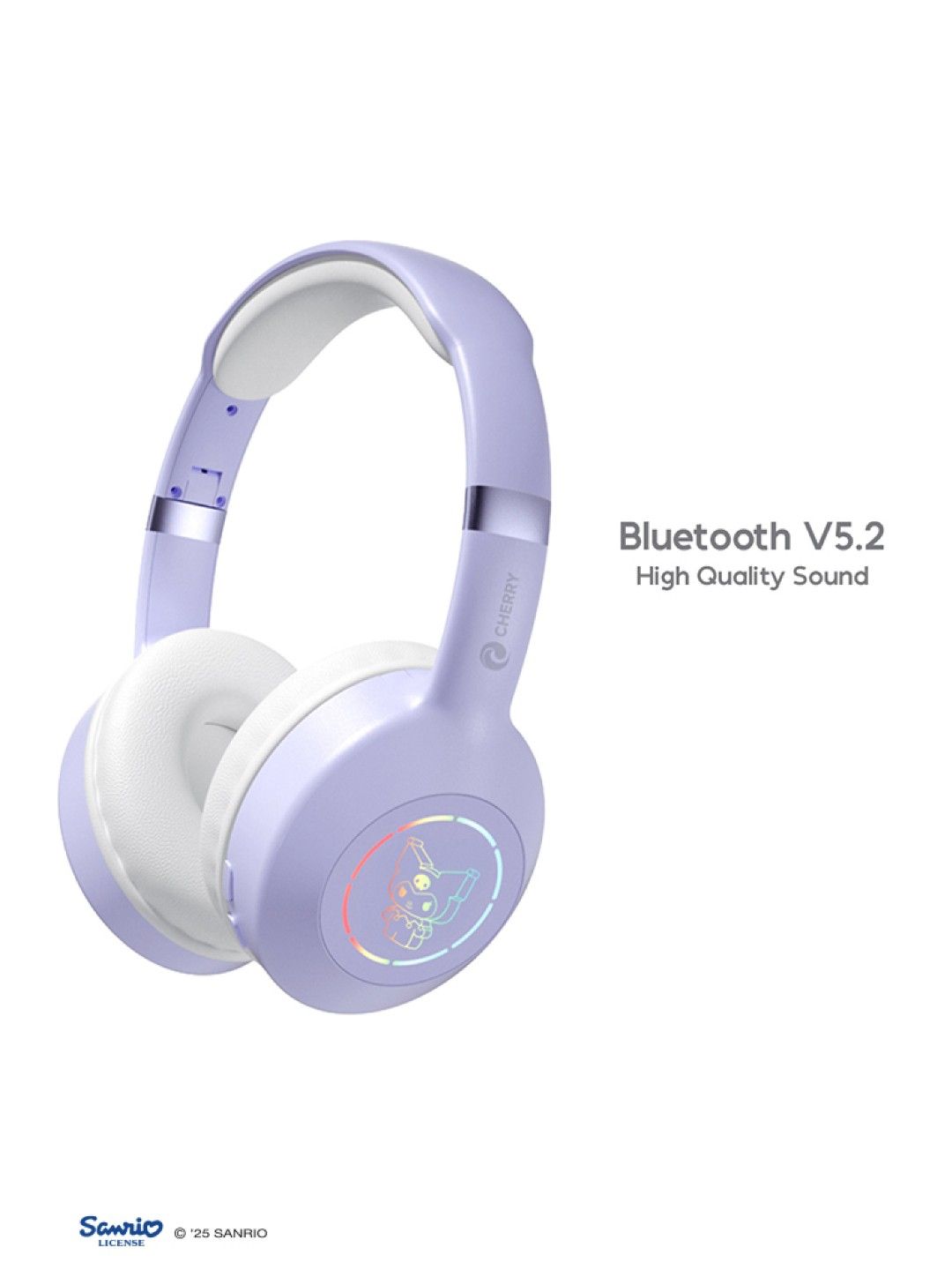 Cherry Sanrio Characters Kuromi Bluetooth Headphones (No Color- Image 3)