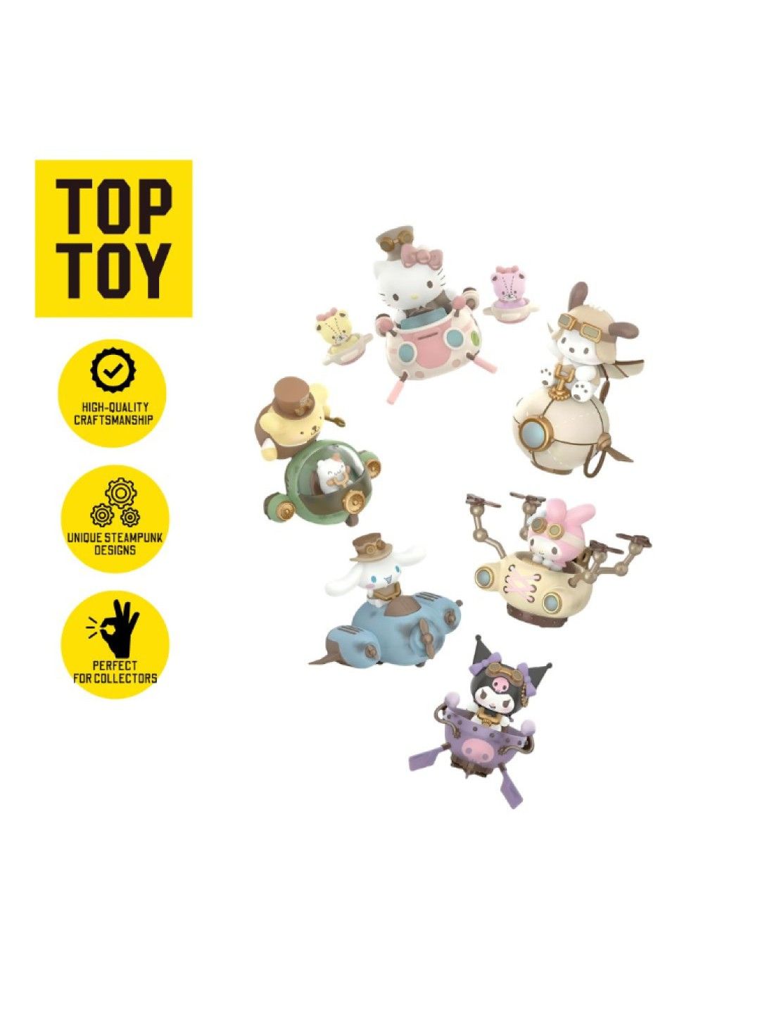 TOP TOY Sanrio Characters Steampunk Blind Box Series Figures (No Color- Image 4)