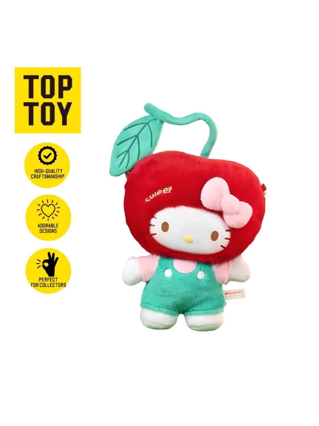 TOP TOY Original Hello Kitty Cherry Figure Plush (No Color- Image 4)