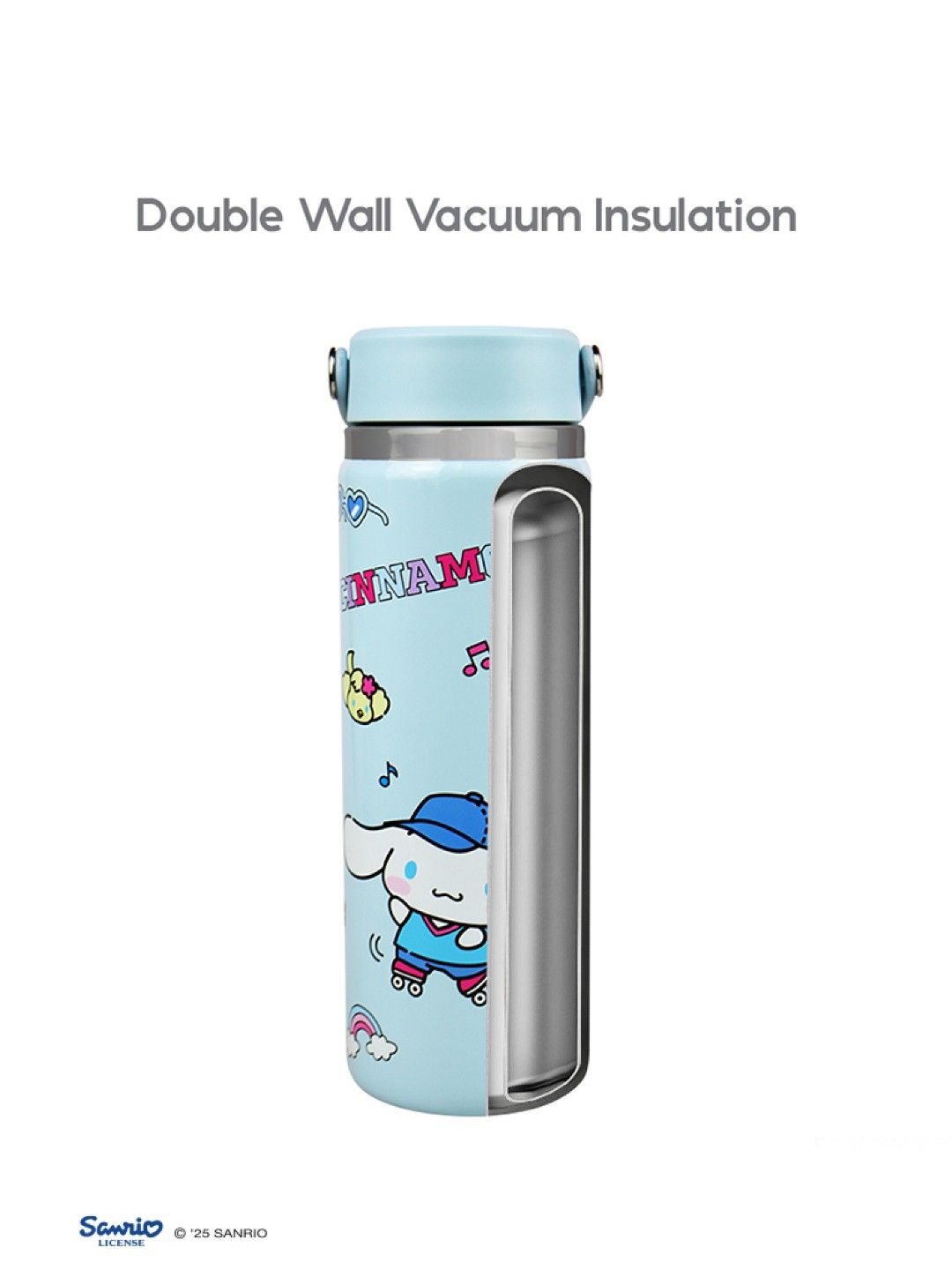 Cherry Sanrio Characters Cinnamoroll Flask 22oz v2 (No Color- Image 2)
