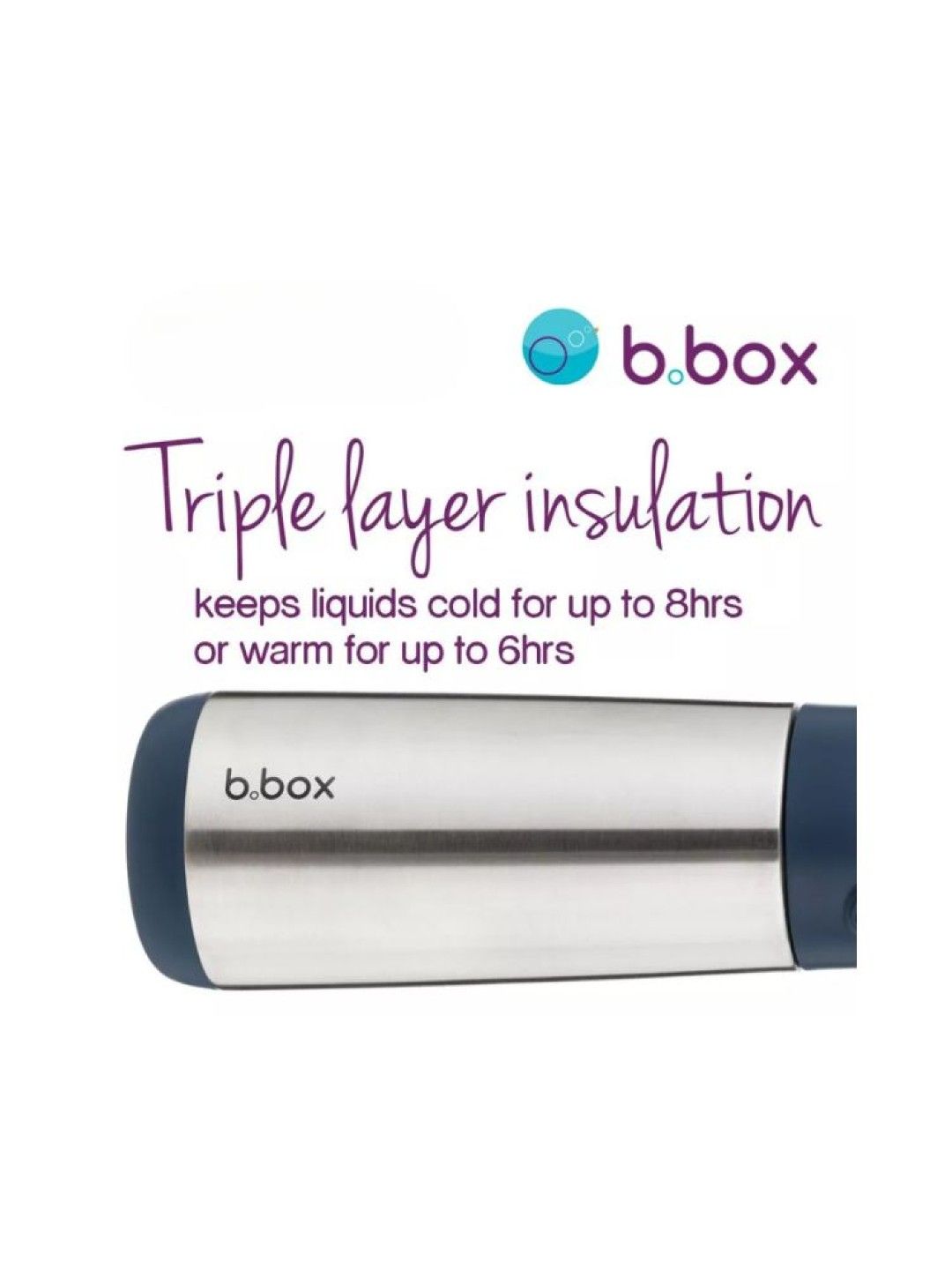 b.box Insulated Bottle 500ml (Blush Crush- Image 3)