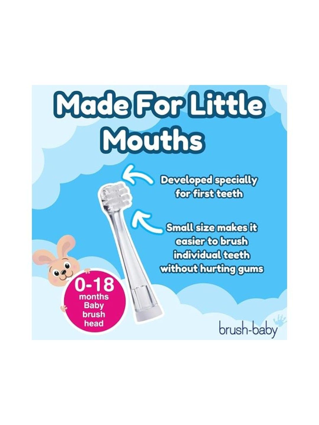 Brush Baby Babysonic Replacement Heads 0-18M (2pack) (No Color- Image 4)