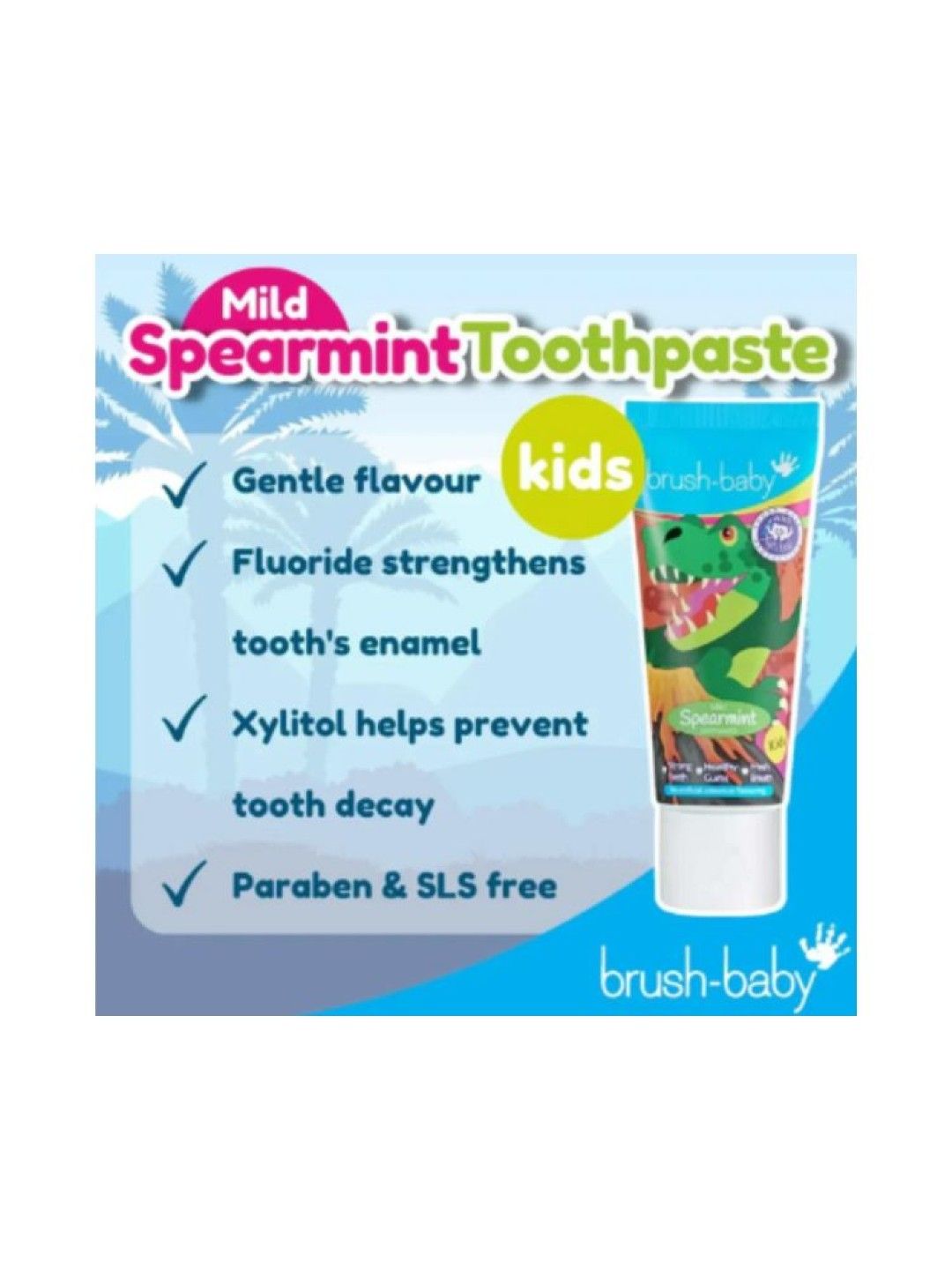 Brush Baby Spearmint Kids Toothpaste 50ml - Dino (No Color- Image 4)