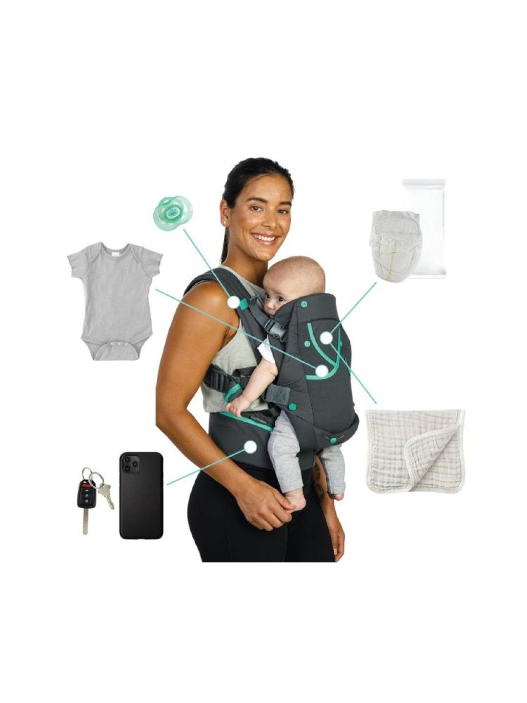 Infantino Carry On Active Multi-Pocket Carrier (No Color- Image 3)