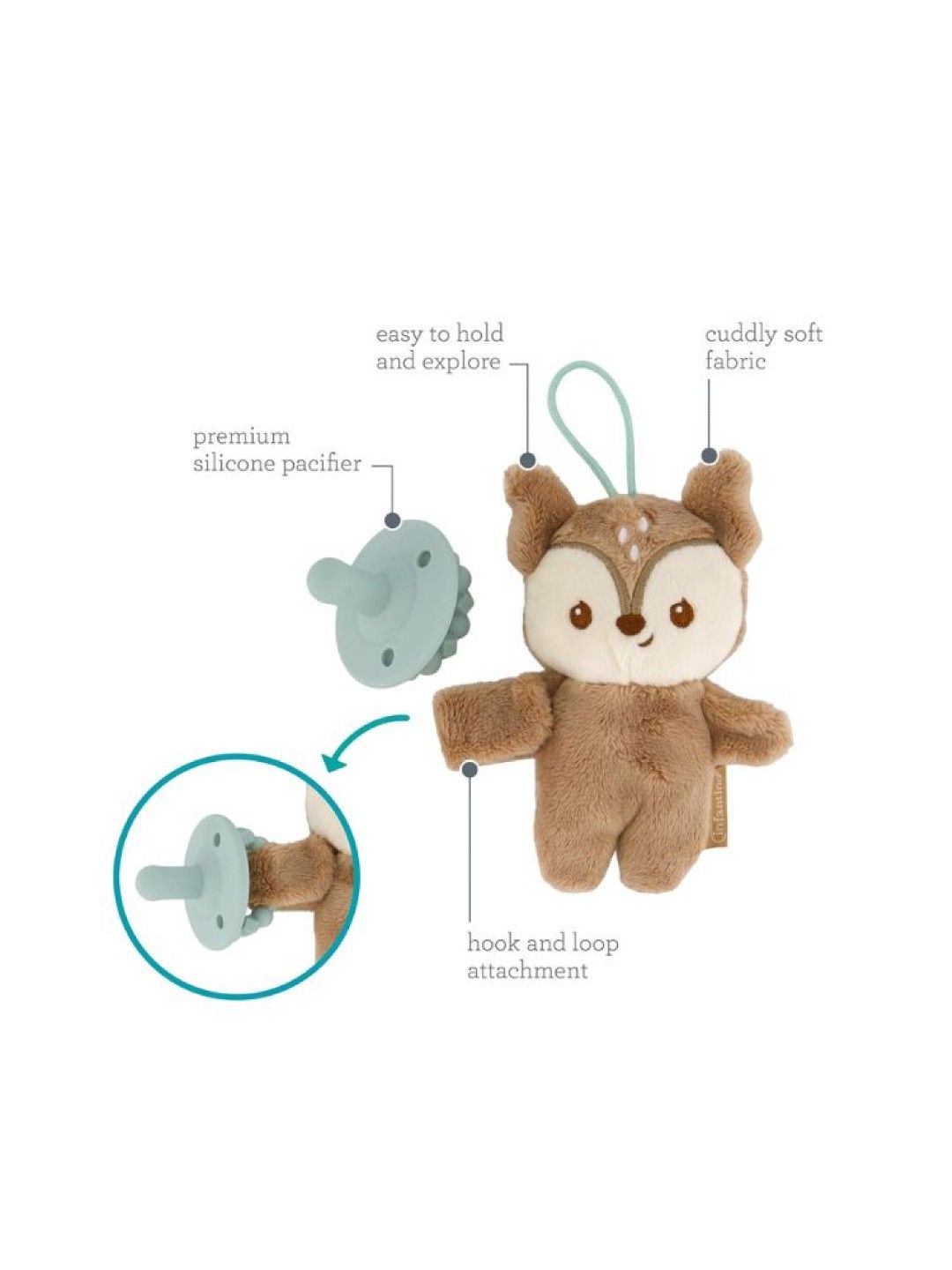 Infantino Snuggle Soother Pacipal Deer edamama