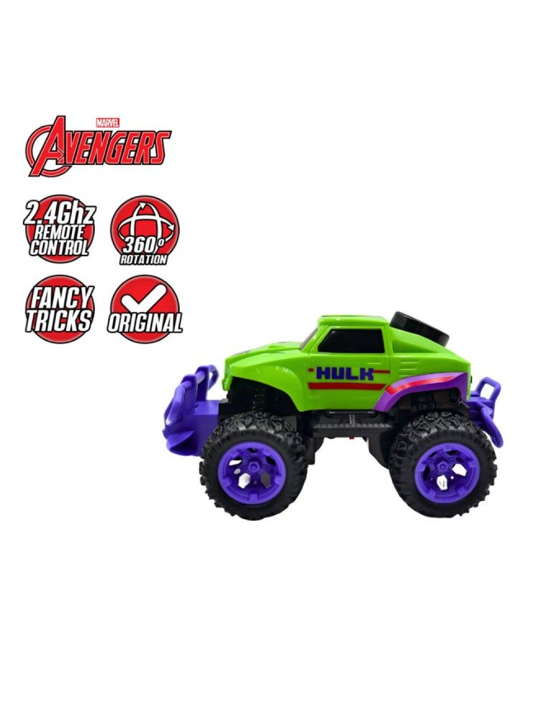 Marvel 2.4GHz Hulk America Full-Function Remote Control Off-Road Monster Truck (No Color- Image 4)