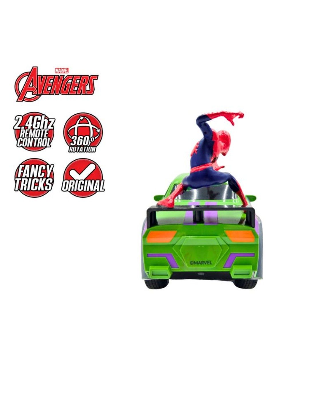 Marvel 2.4GHz Spiderman Full-Function Remote Control Rocking & Swaying Car (No Color- Image 4)