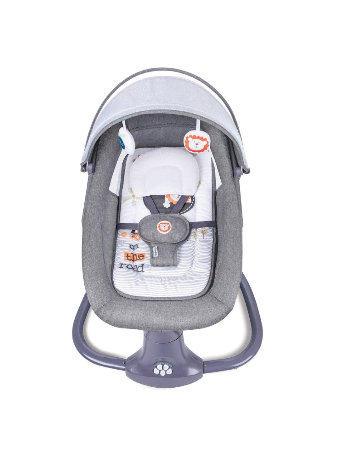 Akeeva Newborn to Toddler Reclinable Automatic Snoozer Swing (SNUGGLI) - Light Grey (Light Grey- Image 4)