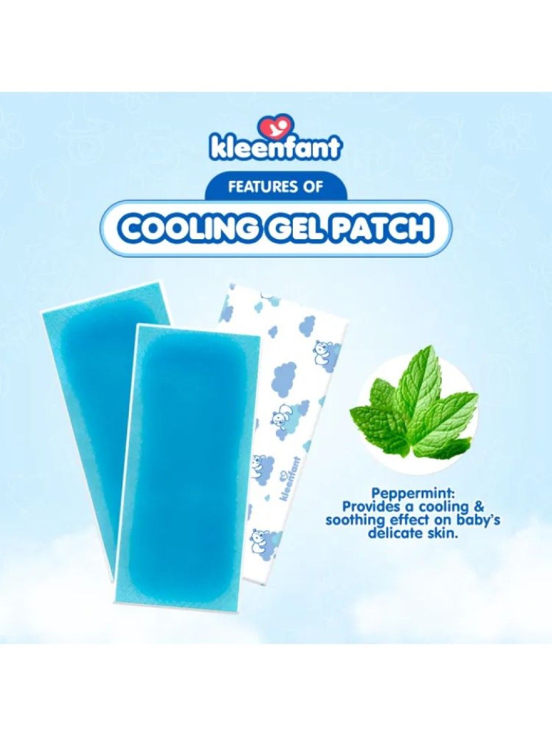 Kleenfant Cooling Gel Fever Patch (3 sheets) (No Color- Image 4)