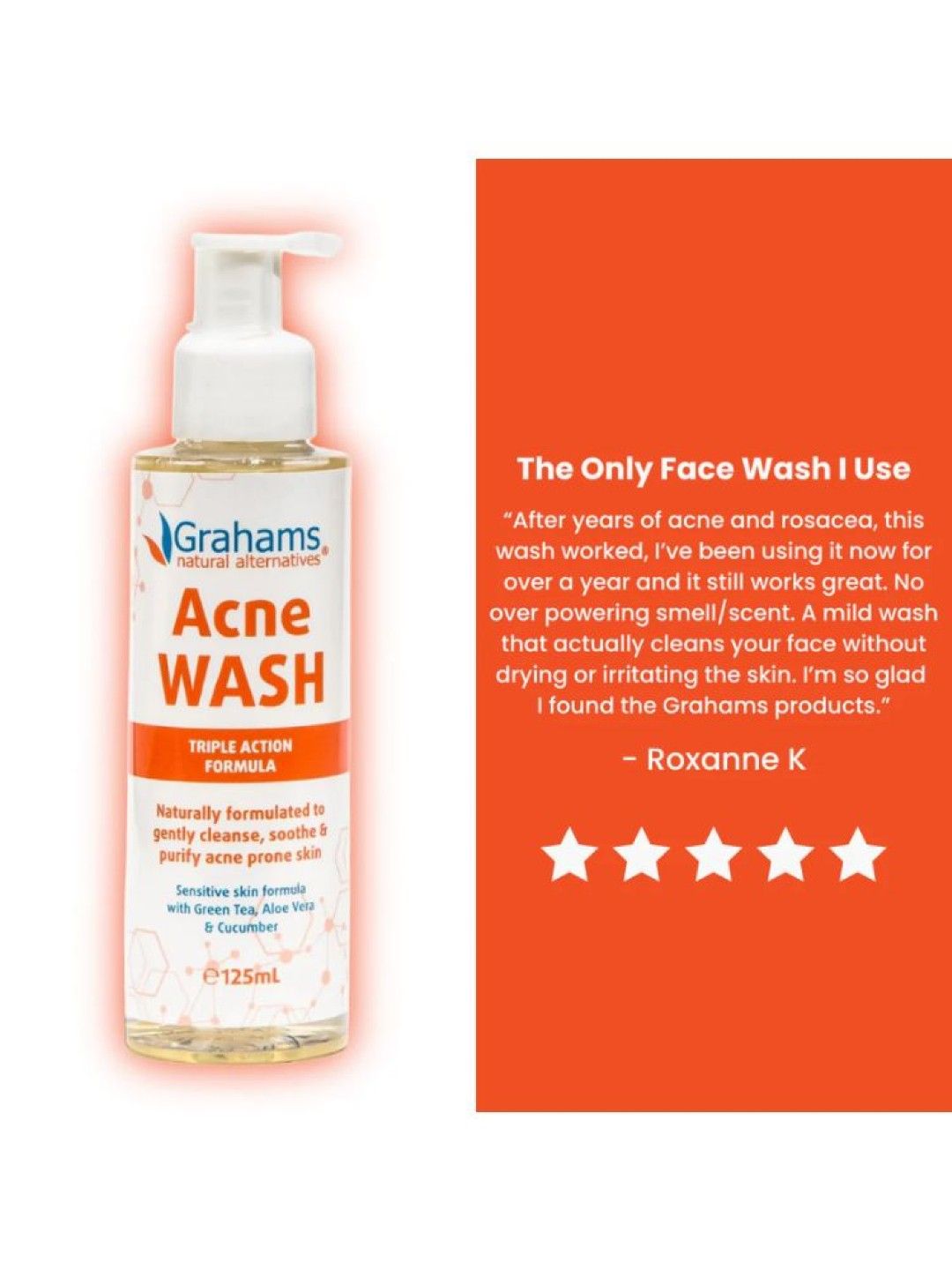 Grahams Natural Acne Wash (125ml) (No Color- Image 3)
