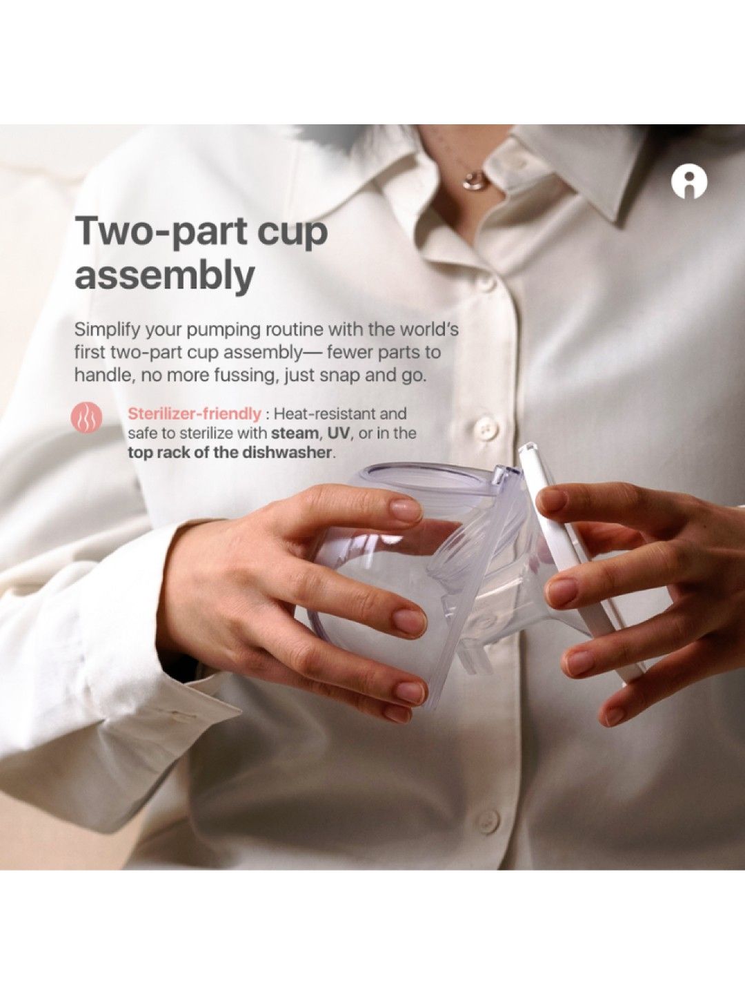 imani i2 PRO Single Wearable Breast Pump (No Color- Image 3)
