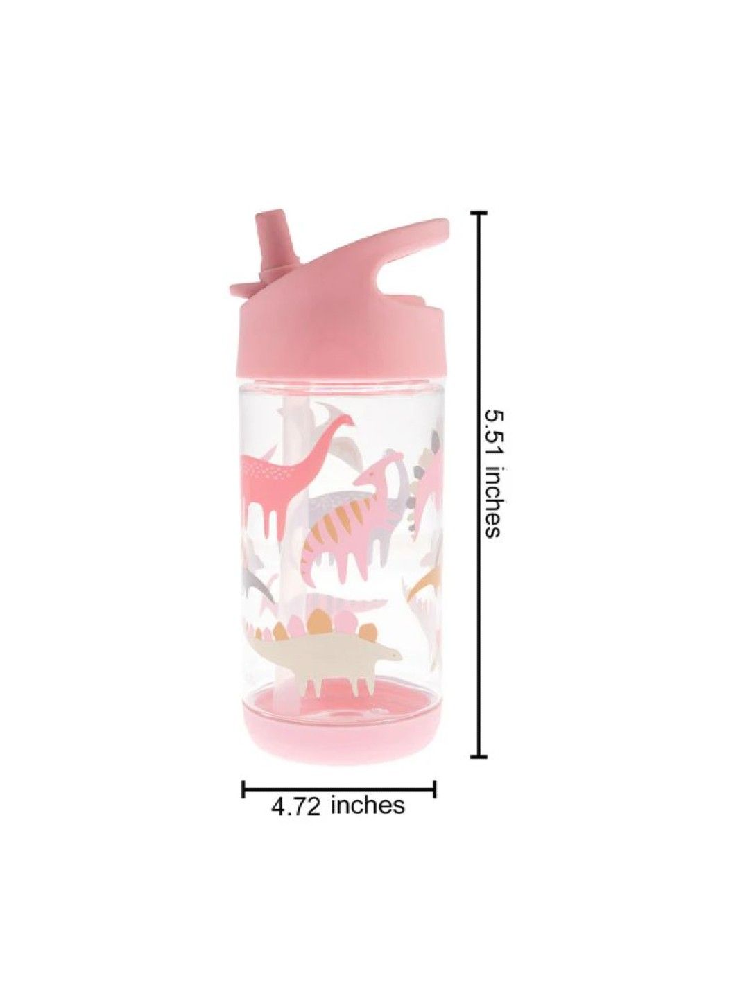 Stephen Joseph Fliptop Bottle Pink Dino (No Color- Image 4)