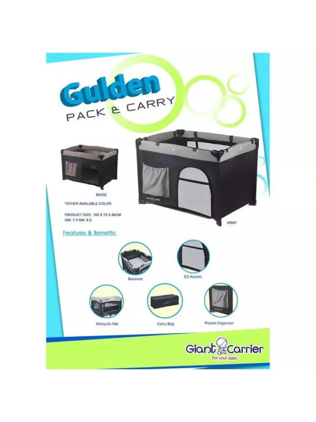 Giant Carrier Gulden Pack and Carry (Beige- Image 3)