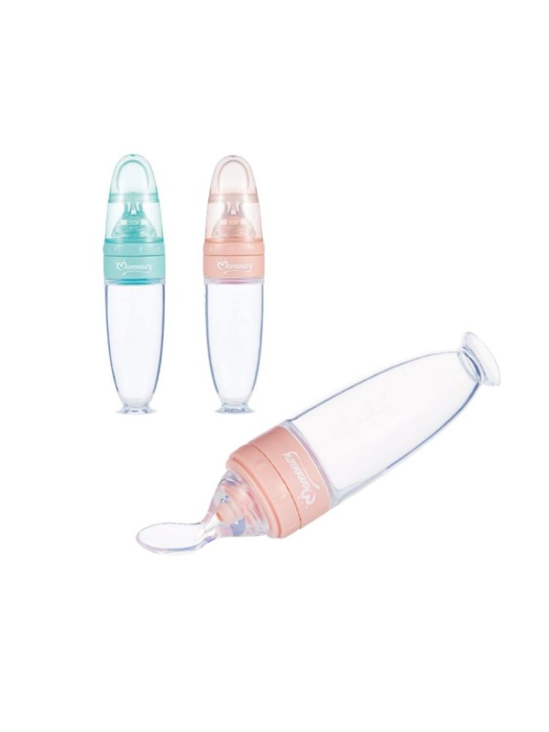 Momeasy Silicone Squeeze Feeder Bottle Spoon (3oz/90ml) (Green- Image 3)