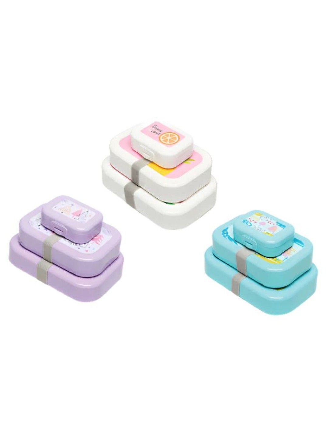 Momeasy 3-Piece Bento Lunchbox (I Love Summer- Image 2)