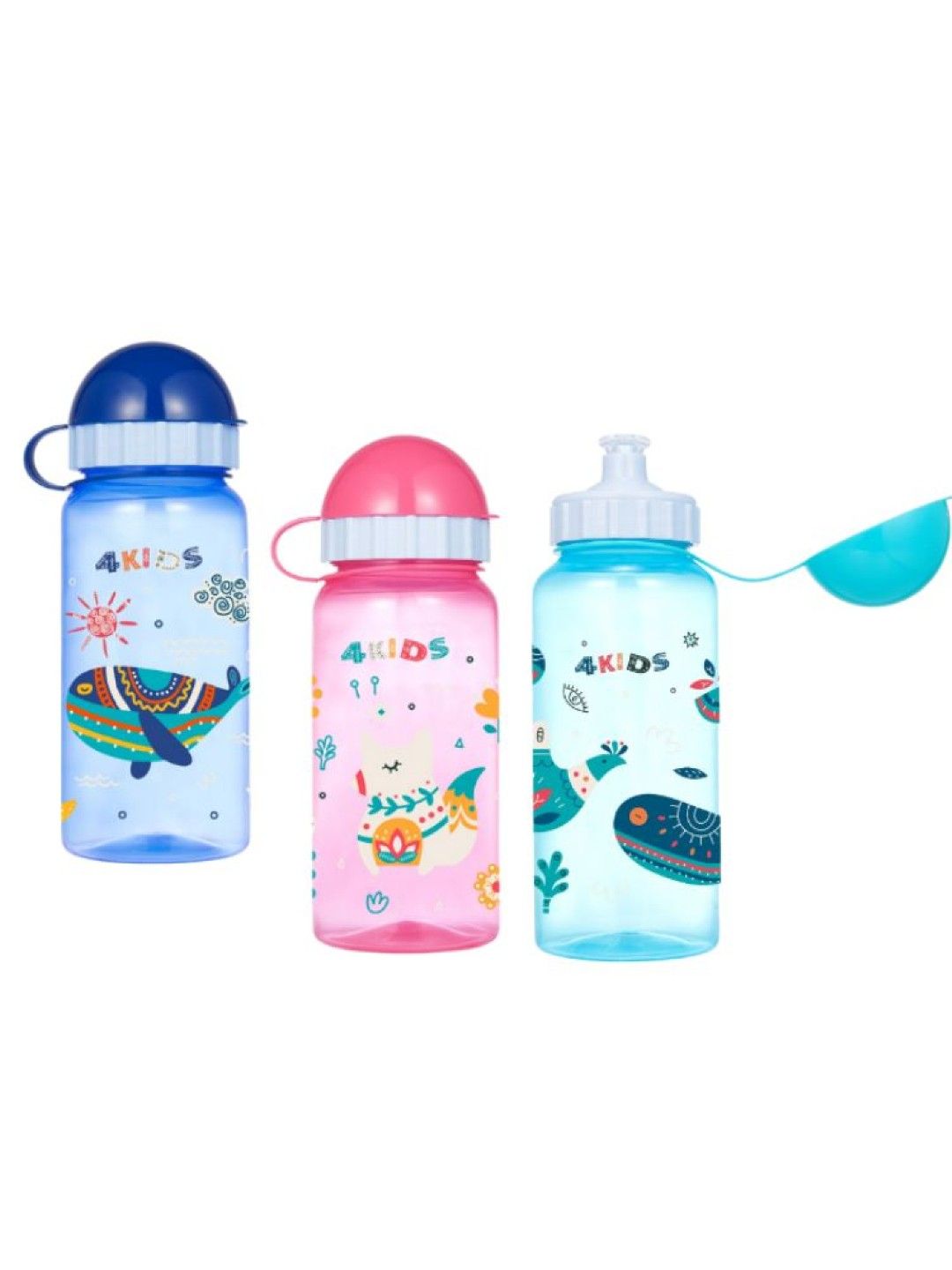 Momeasy Spout Transparent Water Bottle Tumbler (540ml) (Blue- Image 2)