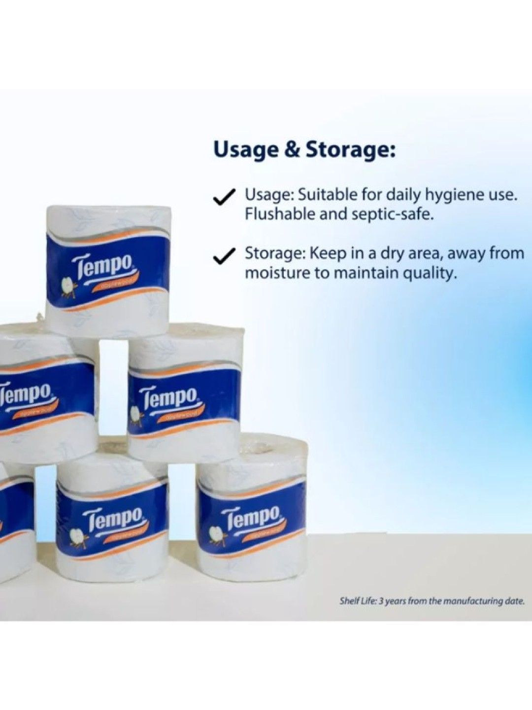 Tempo Toilet Paper Rolls Applewood (10 Rolls) (No Color- Image 4)