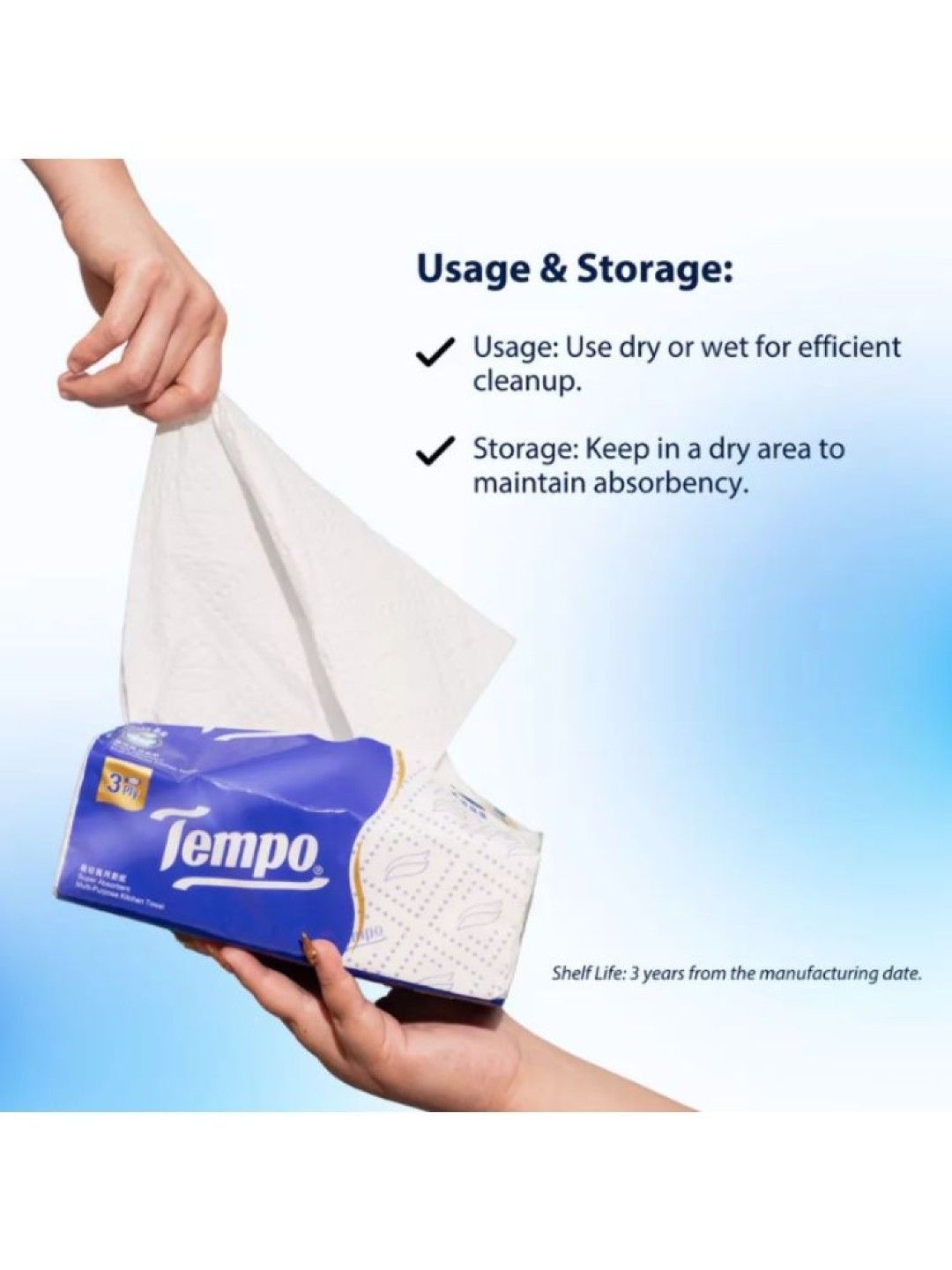 Tempo Tempo Kitchen Rolls (4 Rolls) (No Color- Image 4)