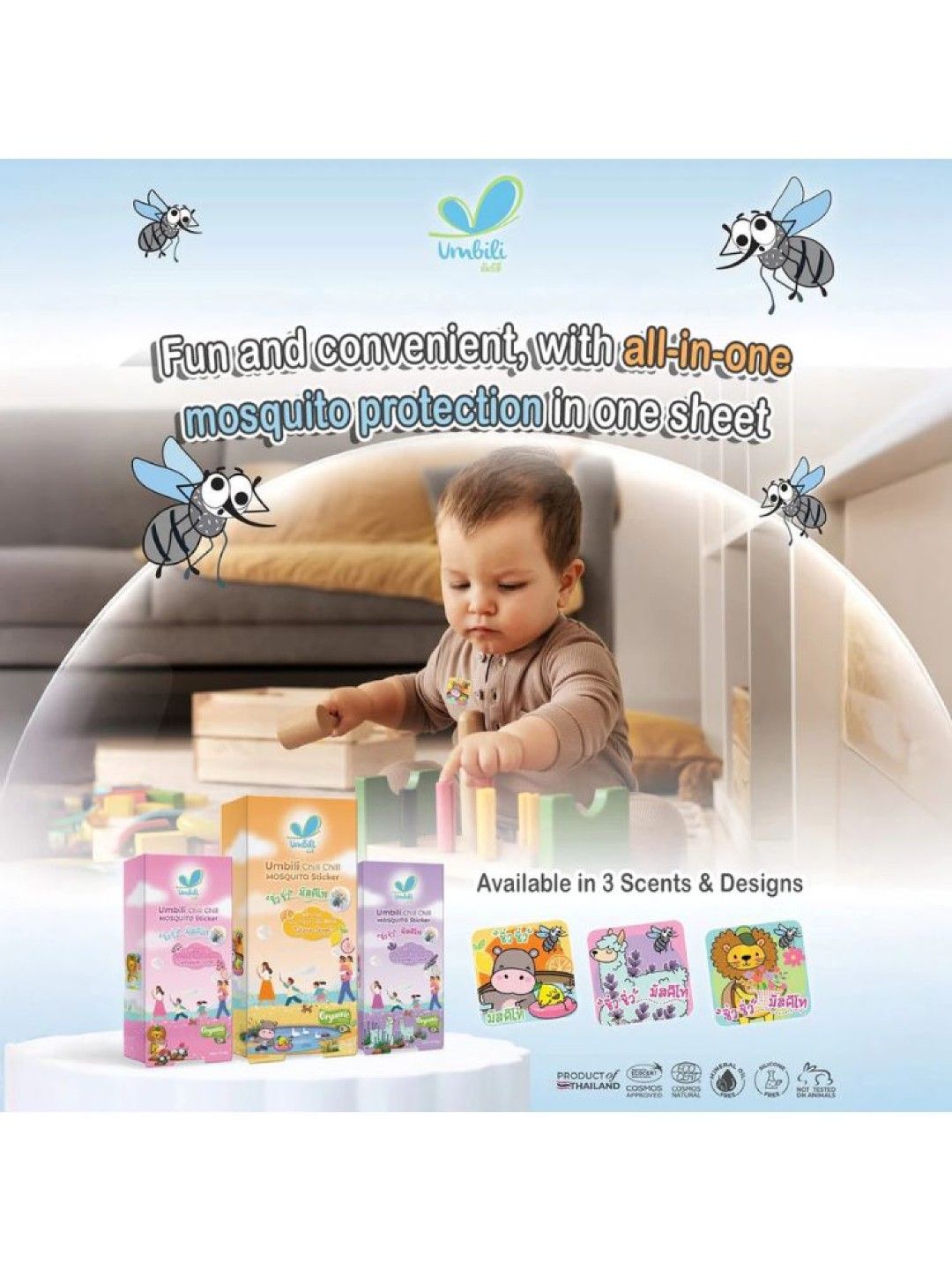 Happy Noz Umbili Chill Chill Mosquito Repellent Sticker - Geranium (No Color- Image 4)