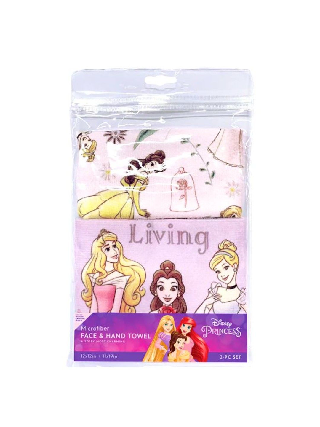 Disney Totsafe Disney Princess & Frozen Microfiber Towel - 2pc Face & Hand Towel (A Story Most Charming- Image 4)