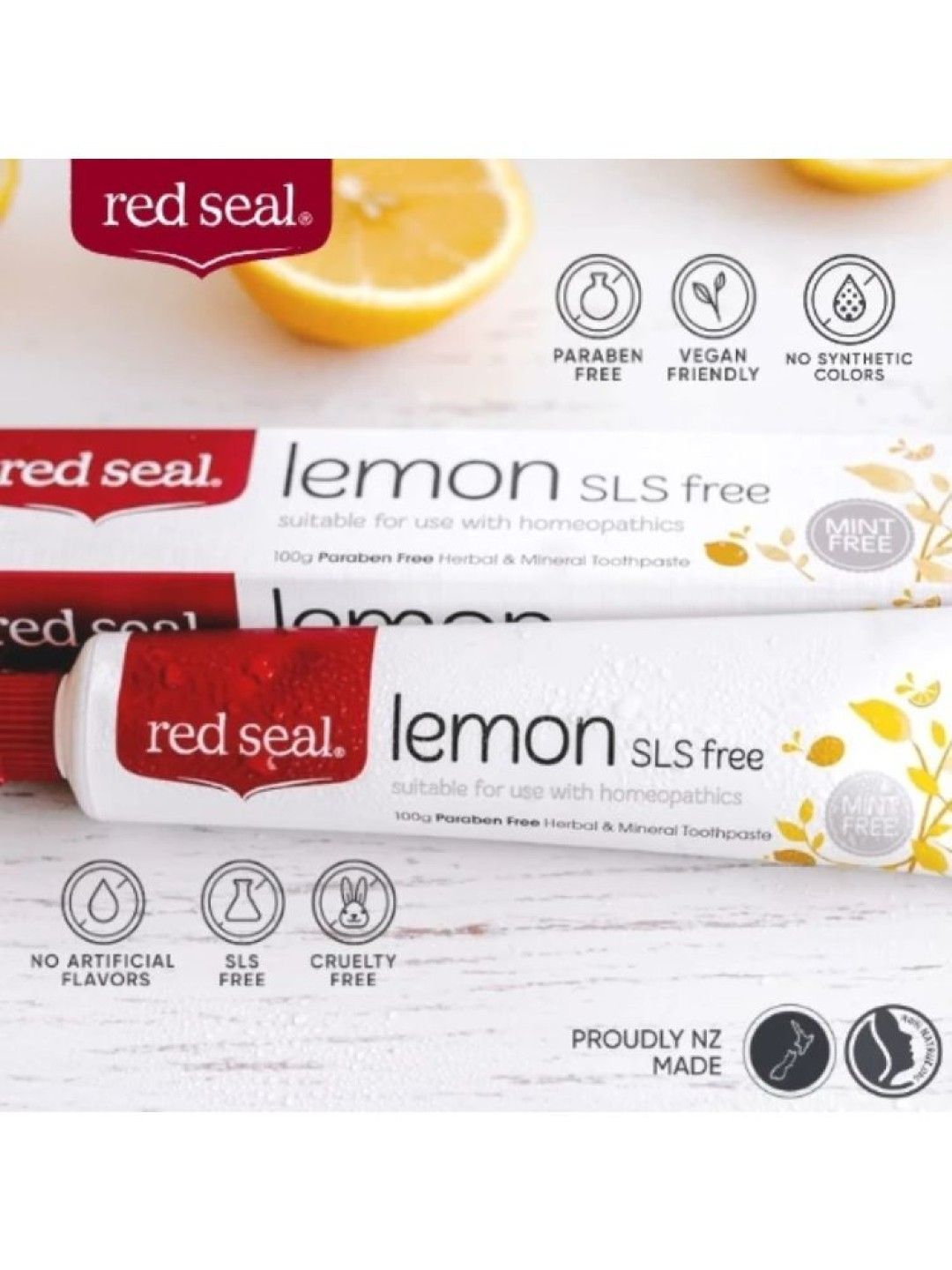 Red Seal Lemon Toothpaste 100g (Flouride-Free) (No Color- Image 3)
