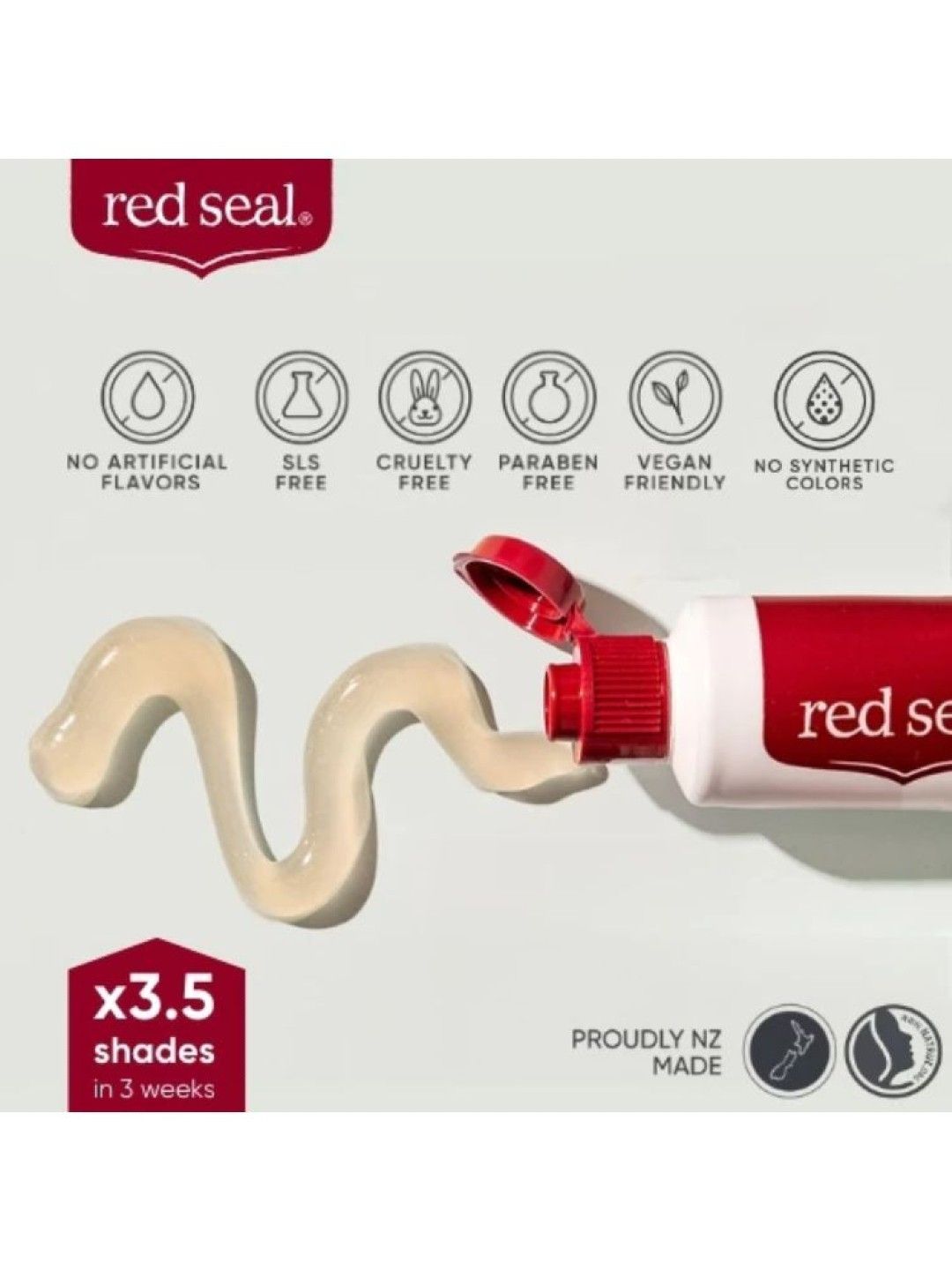 Red Seal Whitening Brilliant Mint Toothpaste 100g (Flouride-Free) (No Color- Image 3)