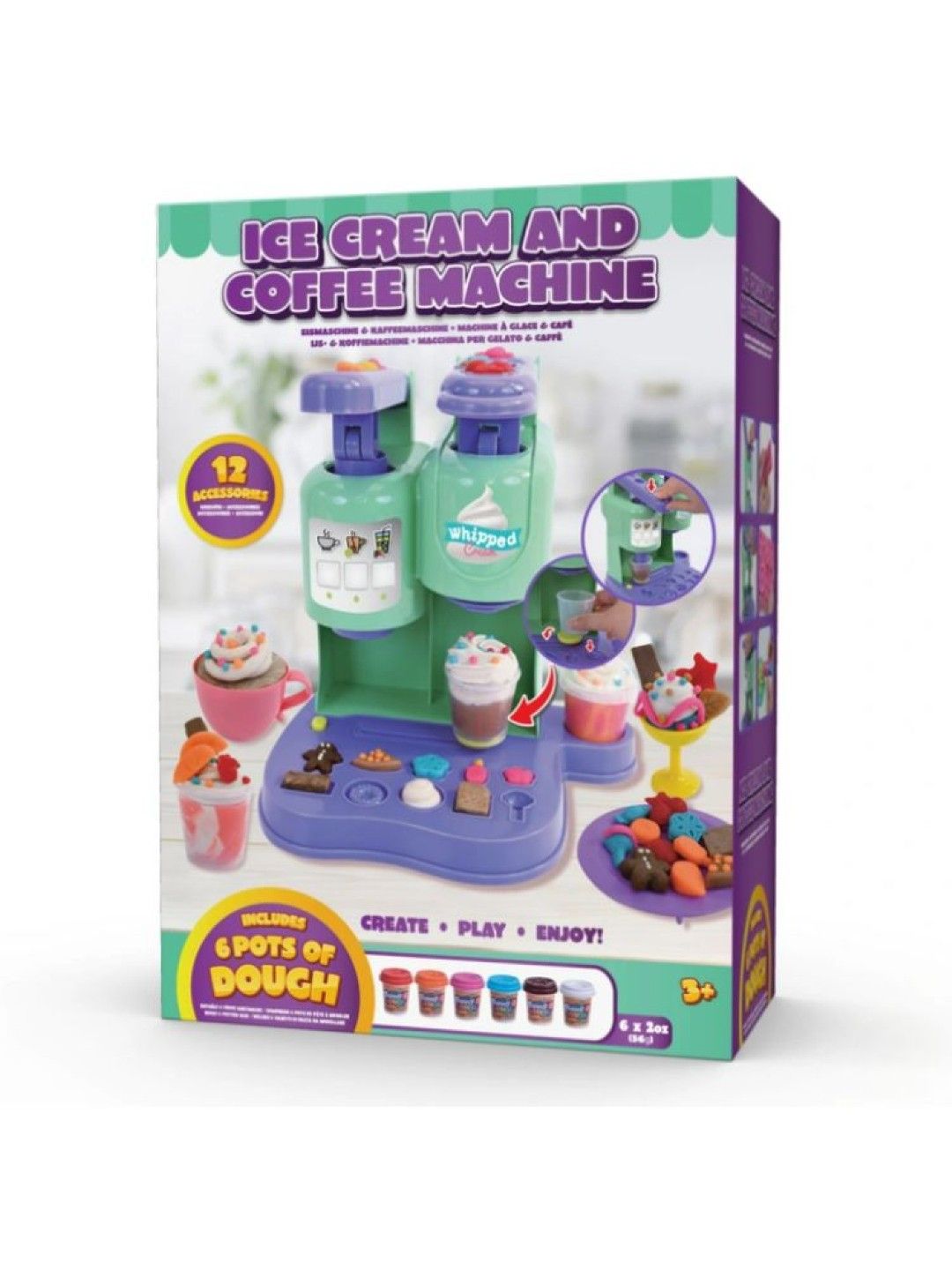 ARTKIDS Coffee And Ice Cream Machine Maker Clay Dough Set (No Color- Image 4)
