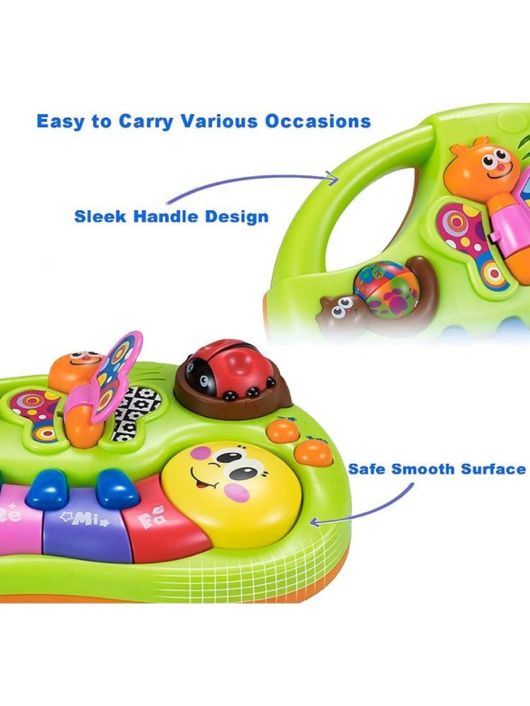 Hola Smiley Face Fun Keyboard With Music/Light (No Color- Image 4)