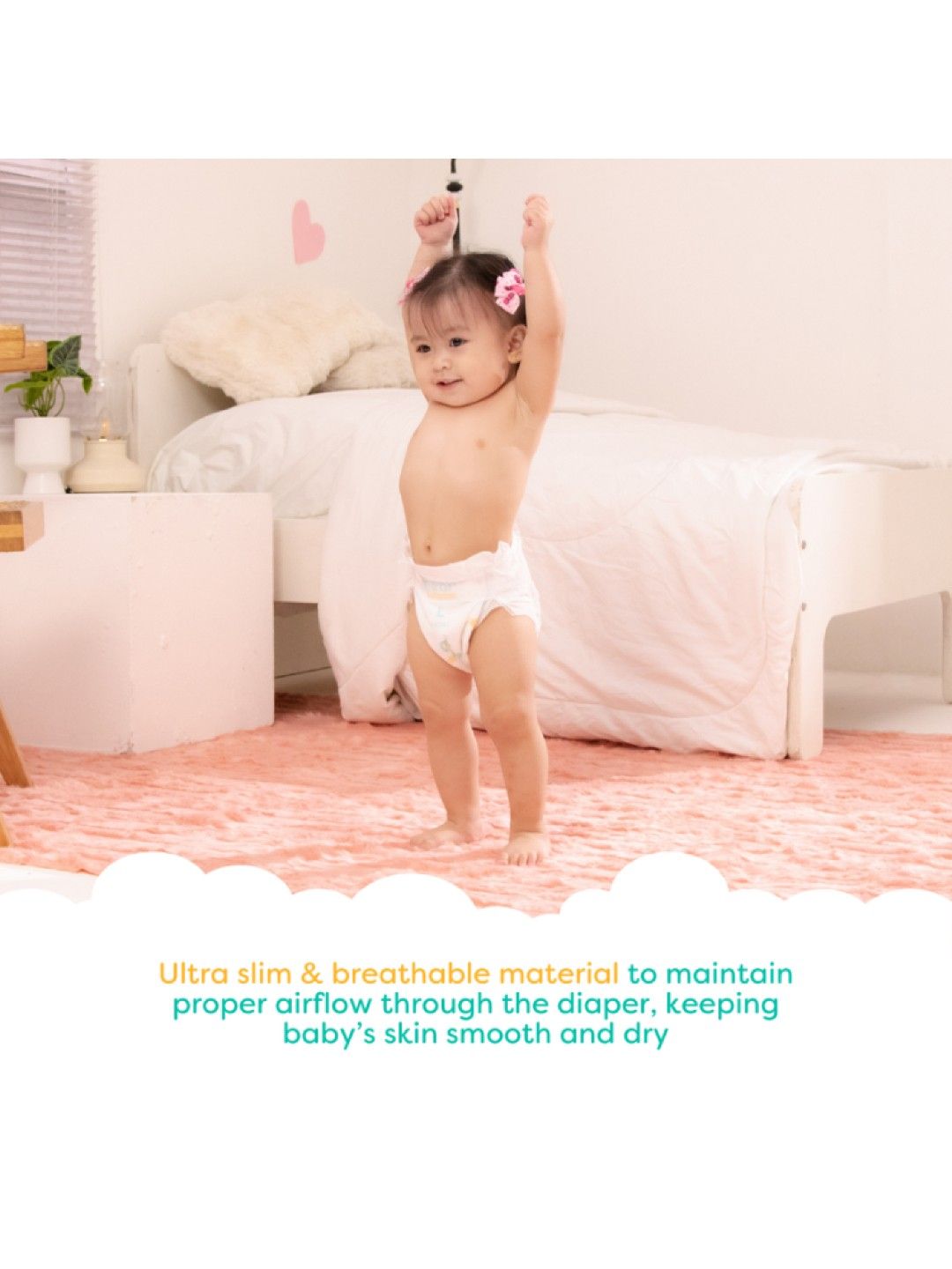 bean [Bundle of 2] Cloud Fit Diapers Small - Big Pack (128s) (No Color- Image 3)