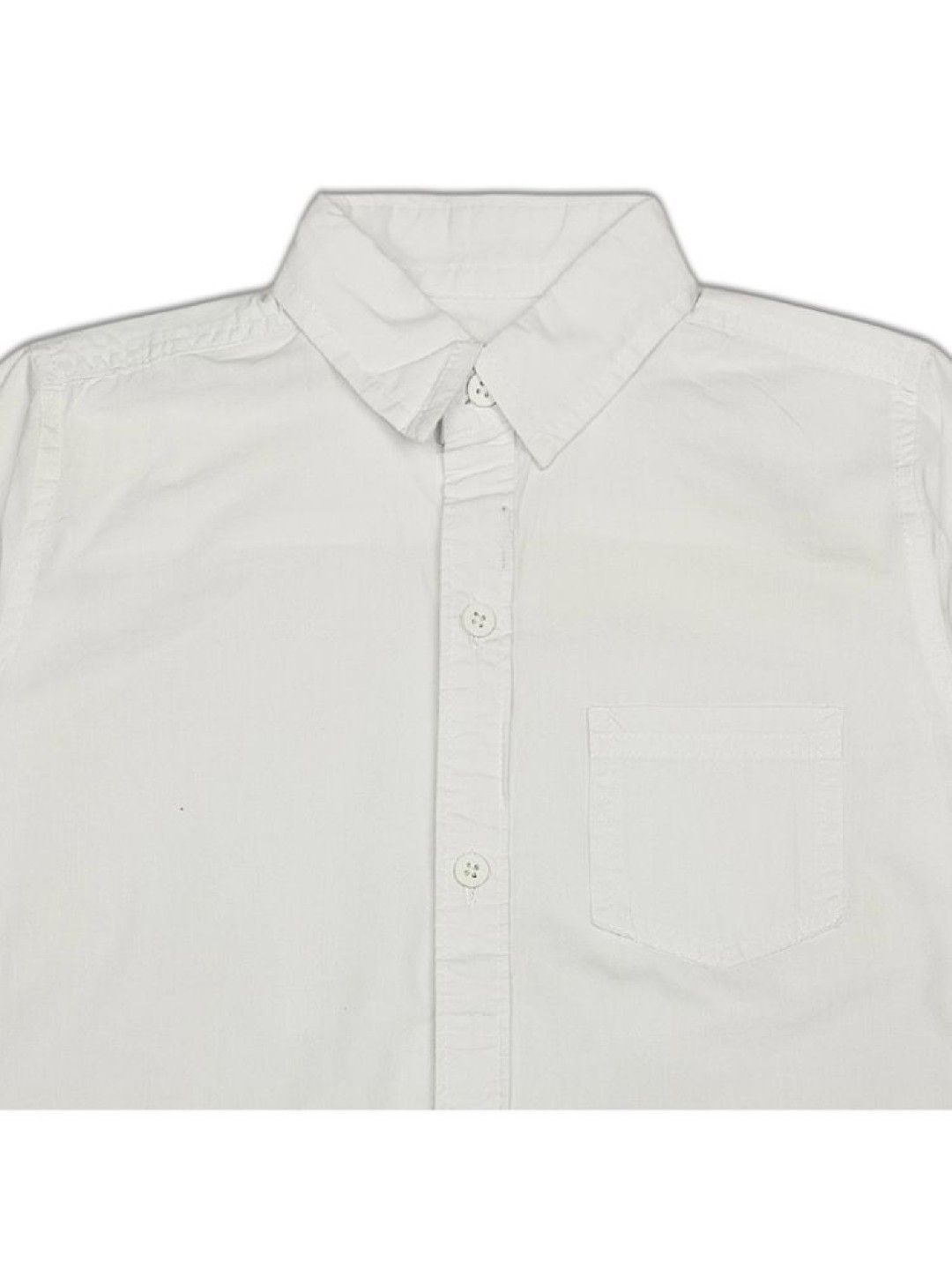 Grizzly Boys Long Sleeve Woven Polo with Pocket (White- Image 3)
