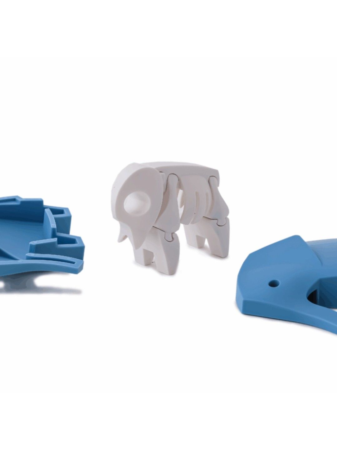 HALFTOYS Half Safari Elephant - 3D Magnetic Educational Puzzle Toy Diorama Set (No Color- Image 4)