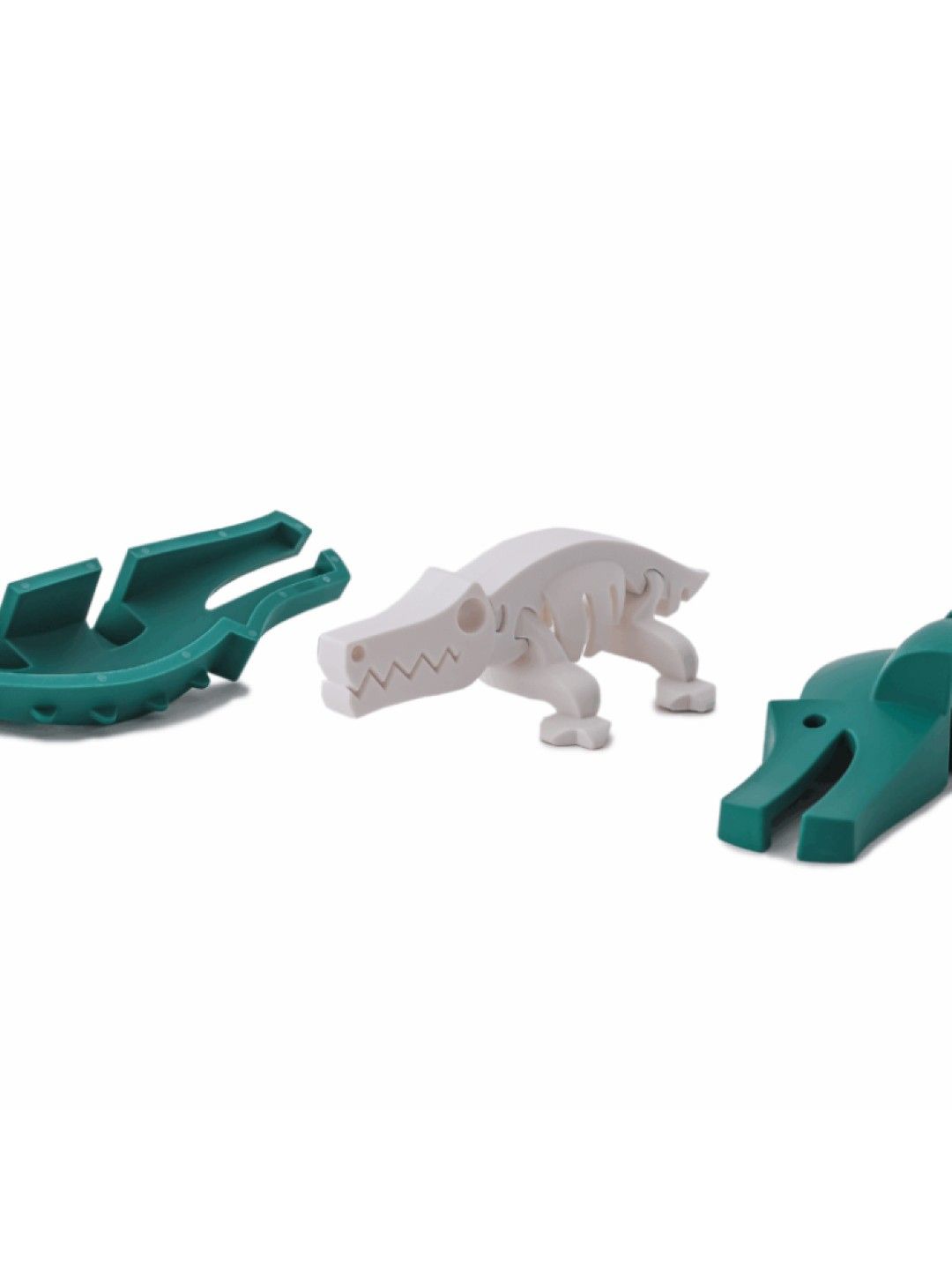 HALFTOYS Half Safari Crocodile - 3D Magnetic Educational Puzzle Toy Diorama Set (No Color- Image 4)