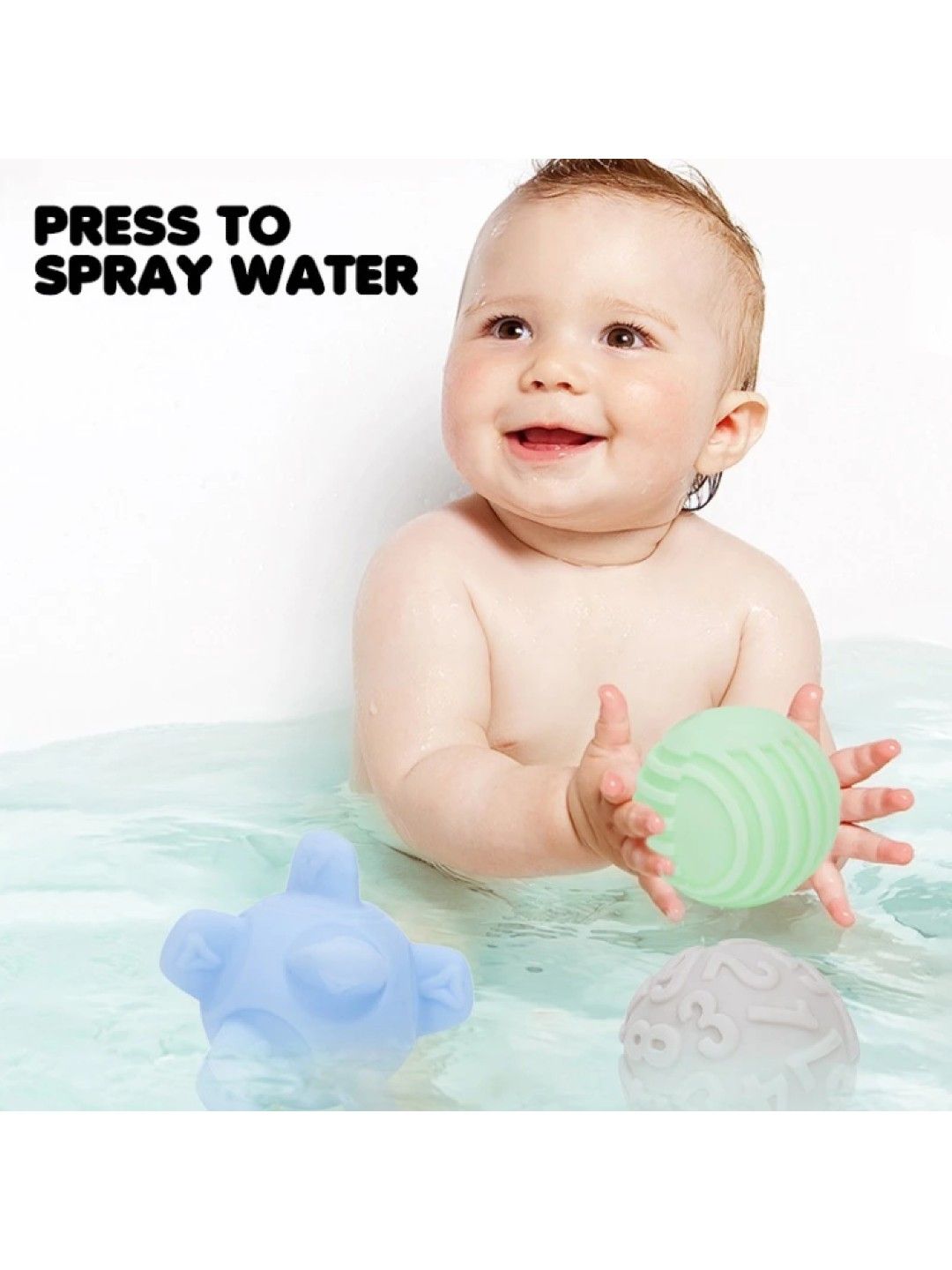 BabyPro Squeaky Training Soft Ball Sensory Toy 6pcs (No Color- Image 4)