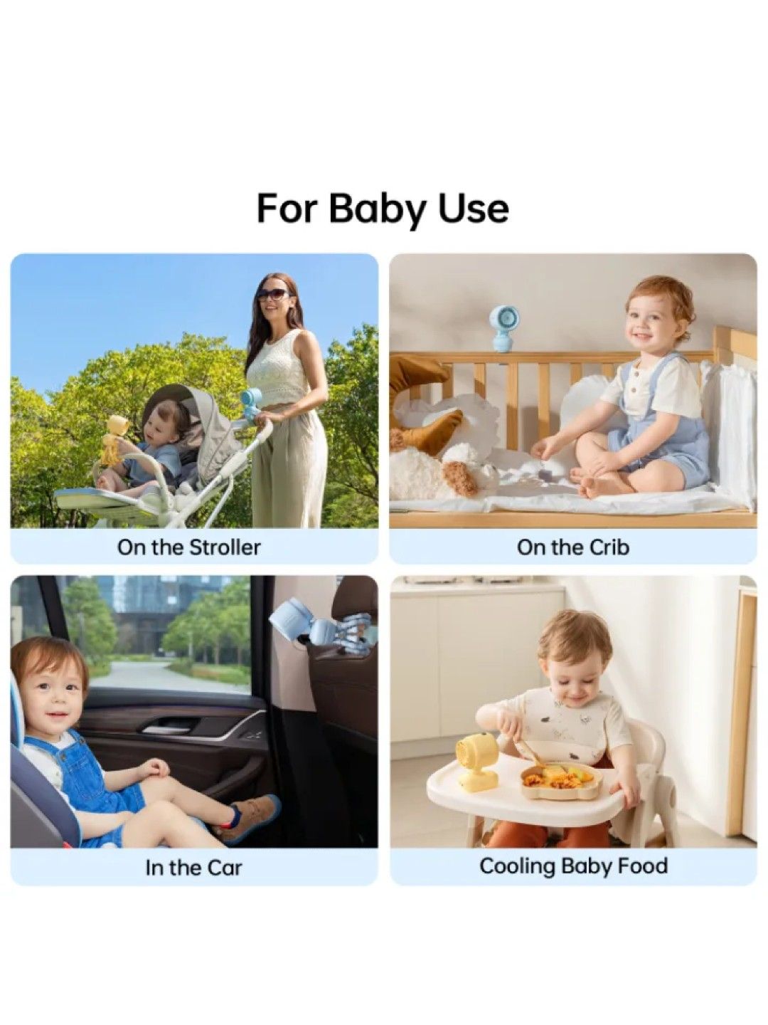 Jisulife Life 4 Stroller Fan Clip - Yellow (No Color- Image 4)