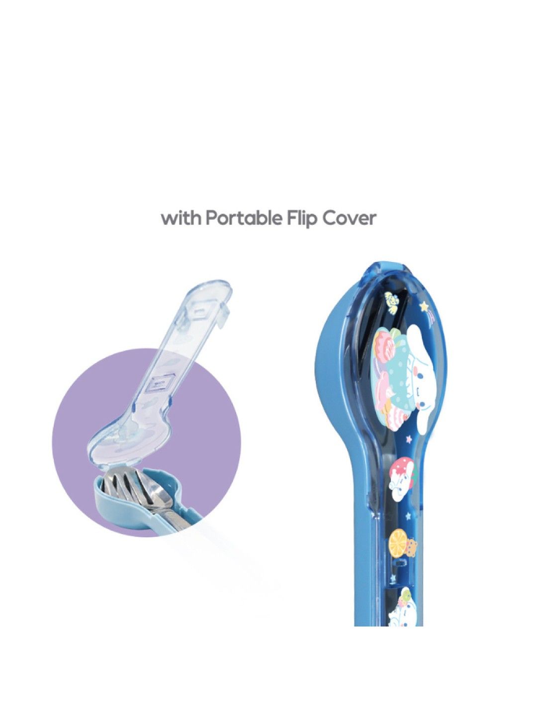 Cherry Sanrio Characters Spoon and Fork - Cinnamoroll Stars (No Color- Image 4)