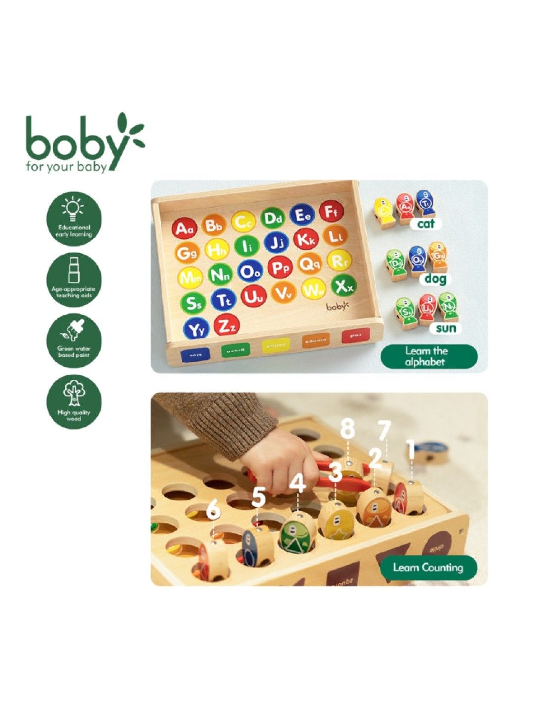 Boby Wooden Alphabet Fishing Sorting Game (No Color- Image 4)