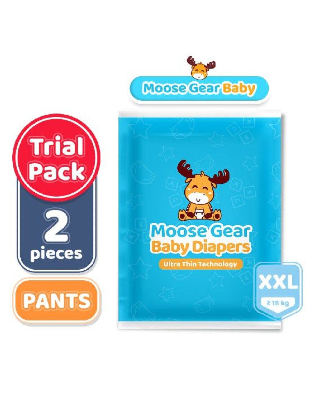 Moose Gear Baby Pants Diapers Trial Pack XXL (2pcs) (No Color- Image 2)