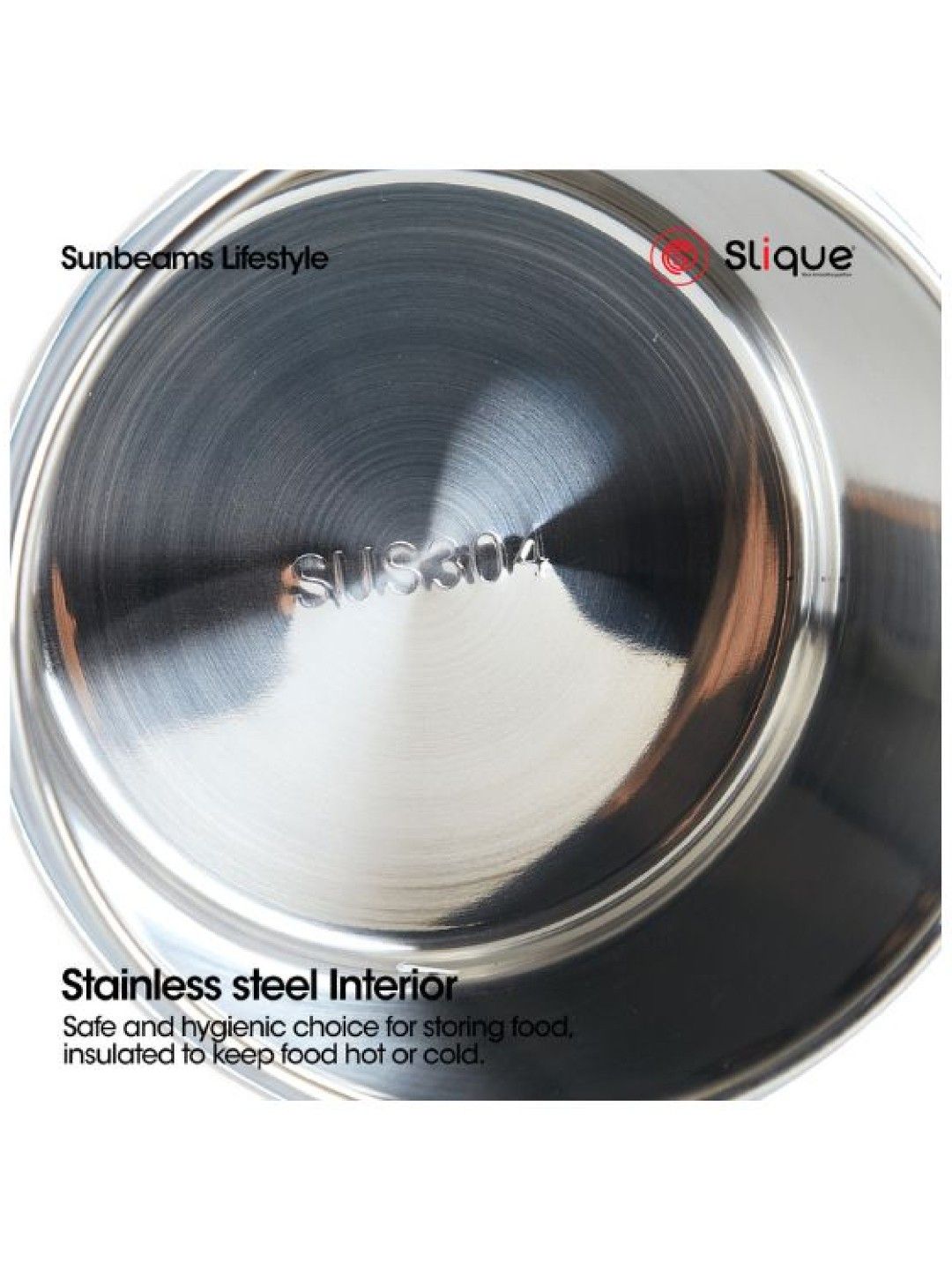 Sunbeams Lifestyle Slique 2-Layer Lunch Box (1300ml) (Black- Image 4)