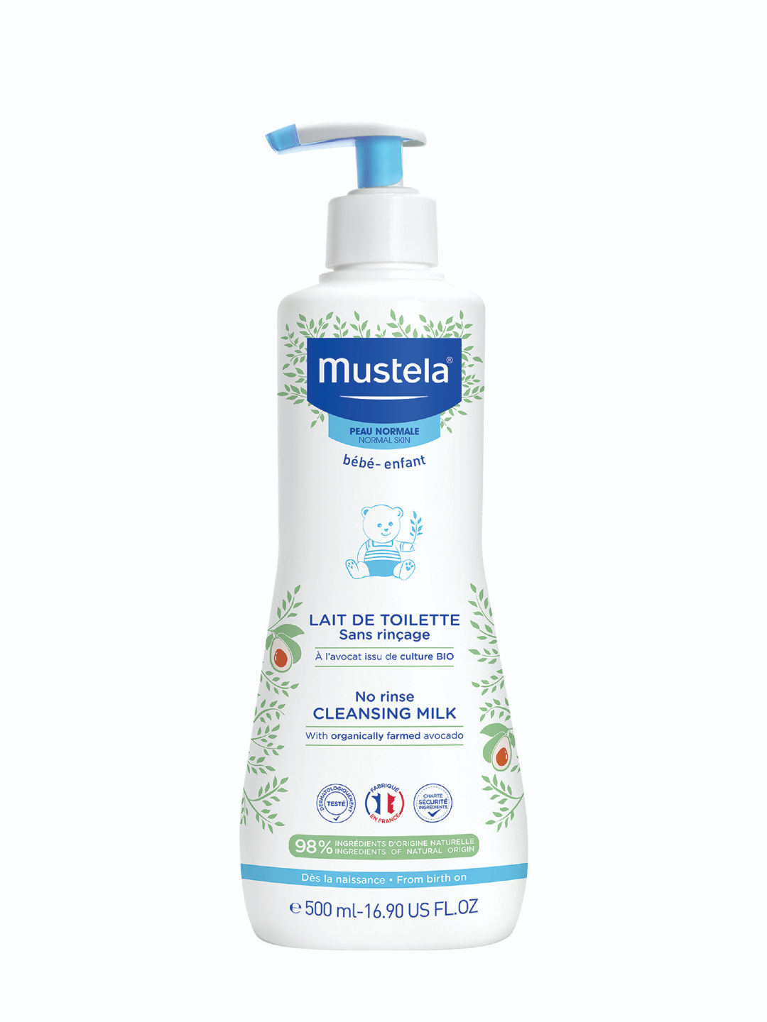 Mustela No Rinse Cleansing Milk (500ml)