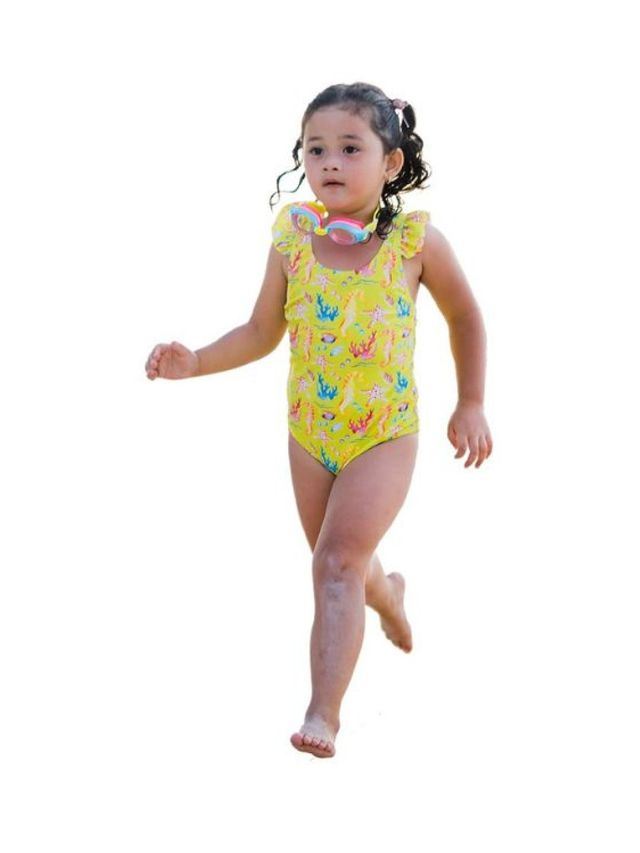 bean Anina Rubio Coron Flutter Sleeves One Piece Swimsuit