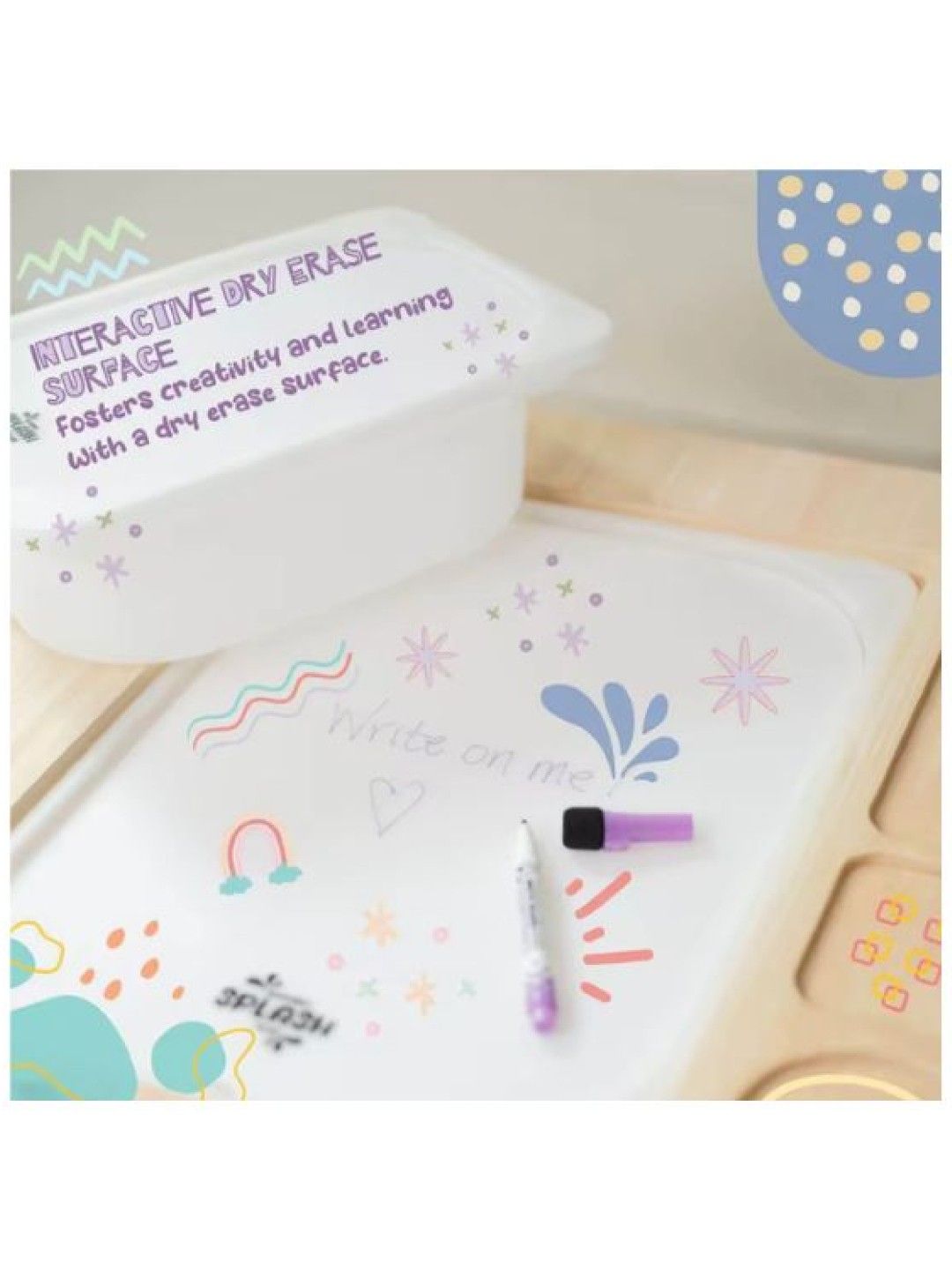 Sensory Splash Club Write & Wipe Sensory Learning Board (No Color- Image 4)