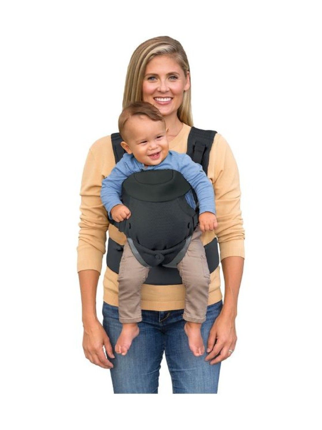 Infantino Flip™ 4-in-1 Light & Airy Convertible Carrier - Dark Grey (No Color- Image 4)