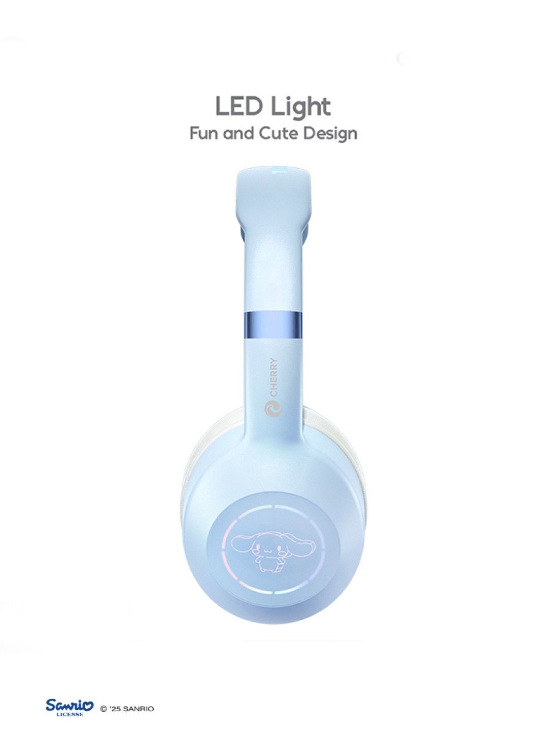Cherry Sanrio Characters Cinnamoroll Bluetooth Headphones (No Color- Image 2)