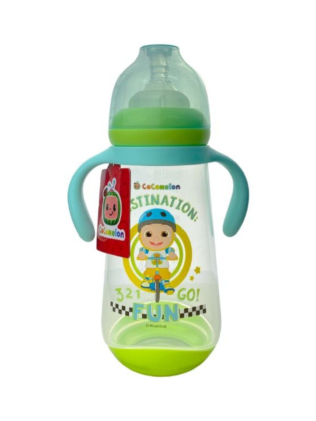 Cocomelon Feeding Bottle w/ handle (14oz) (Blue- Image 1)